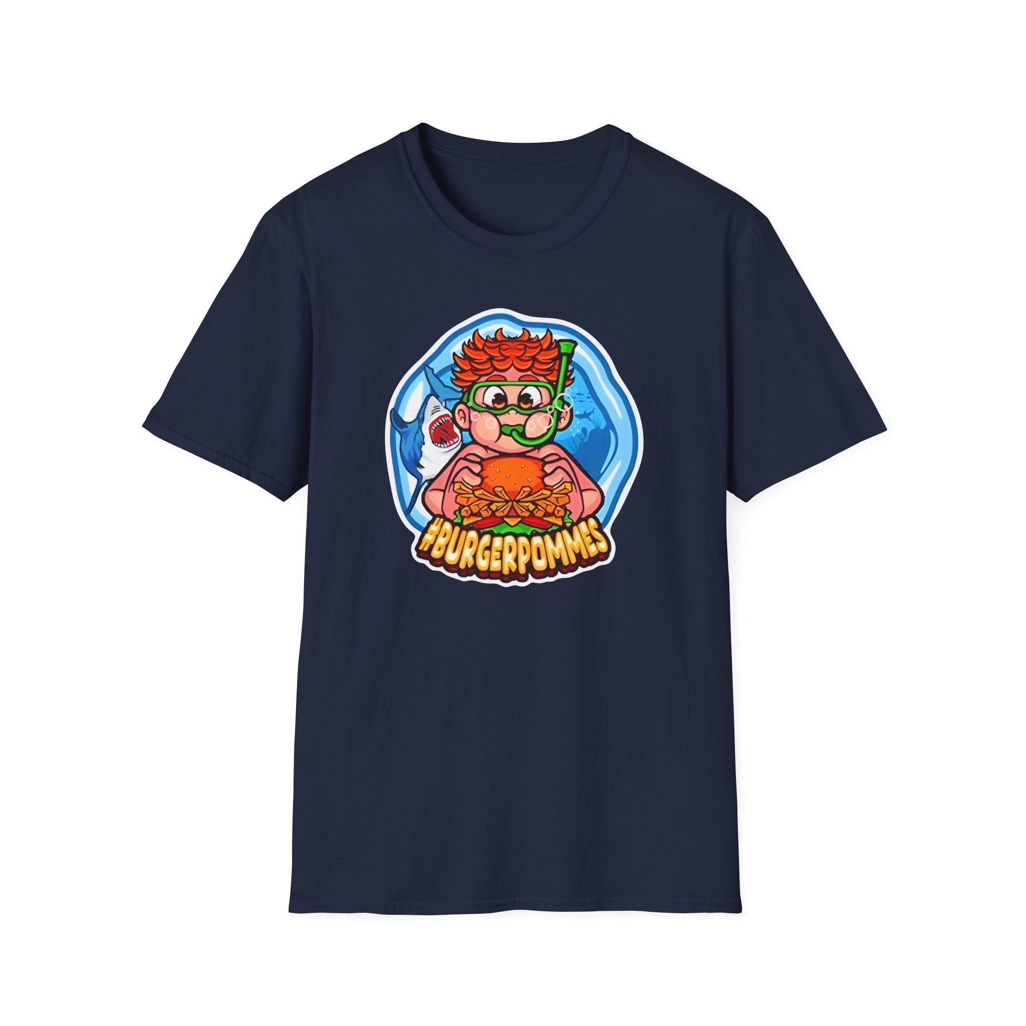 Burger Pommes Unisex Softstyle T-Shirt