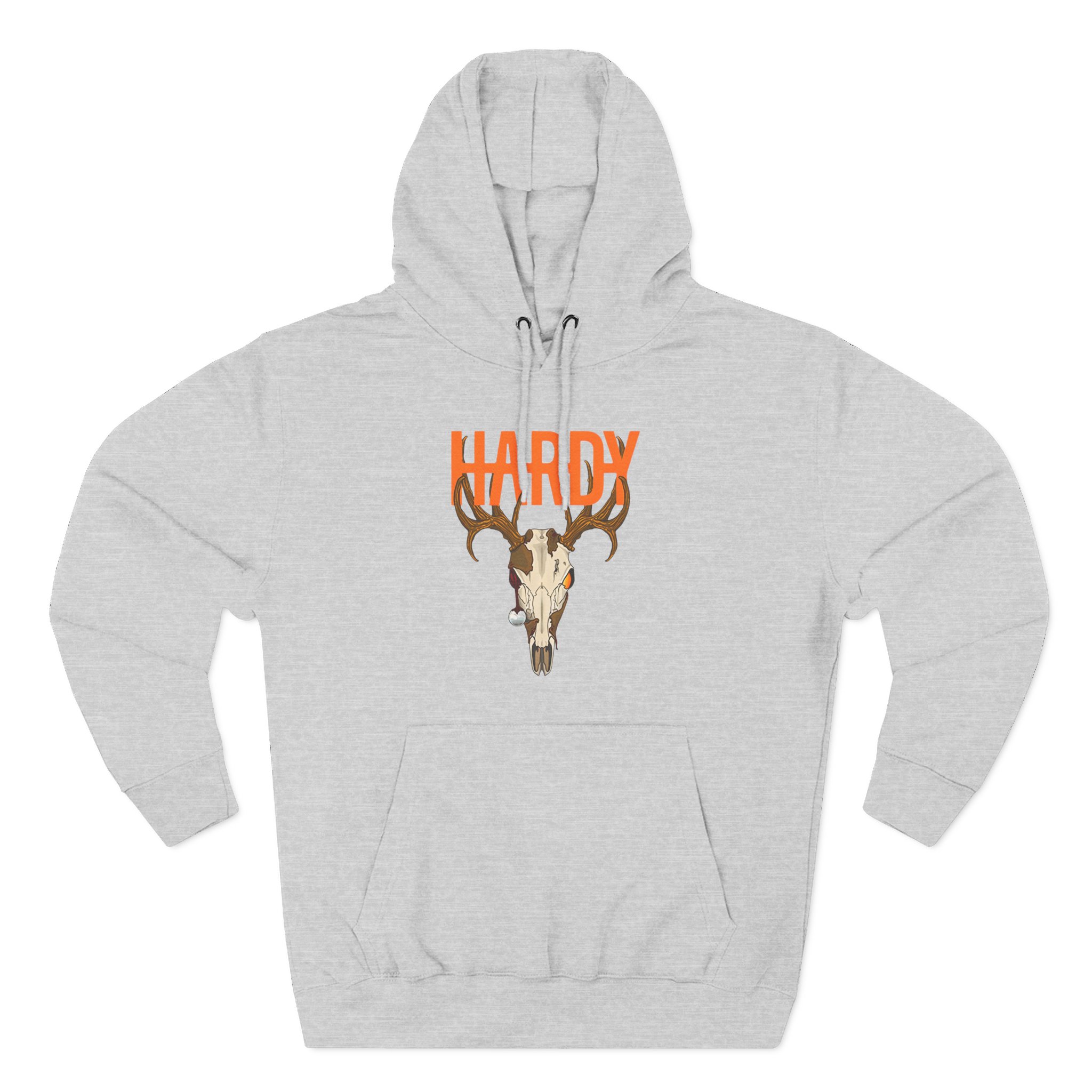 Hardy Deer Skull Three-Panel Fleece Hoodie