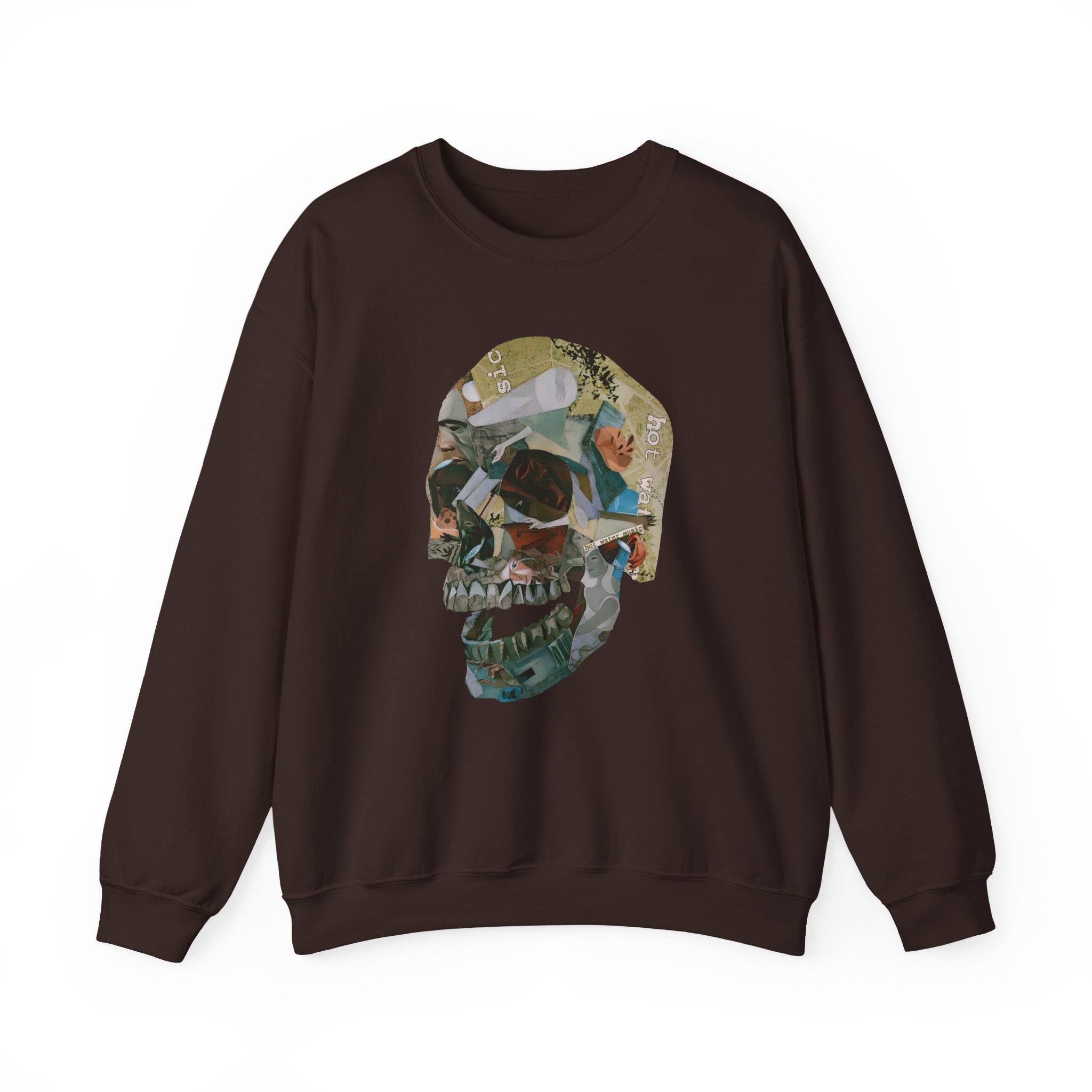 Hot Water Music Album Collage Skull Unisex Heavy Blendâ„¢ Crewneck Sweatshirt