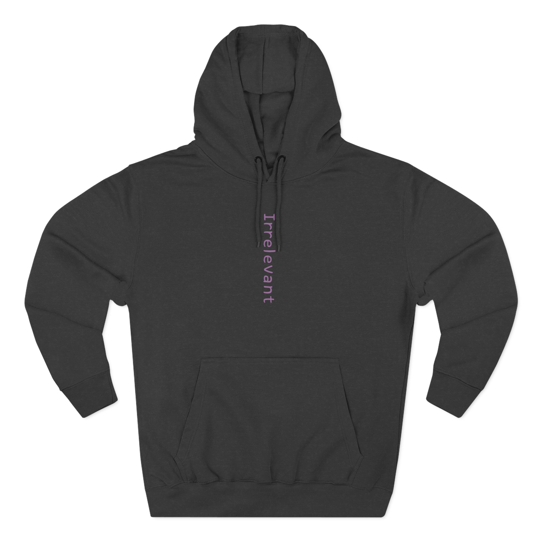 Qtcinderella Irrelevant Three-Panel Fleece Hoodie