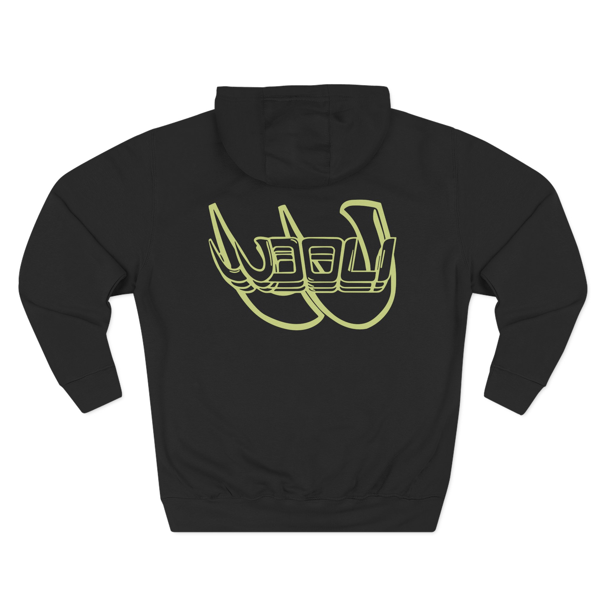 Wooli Logo Three-Panel Fleece Hoodie