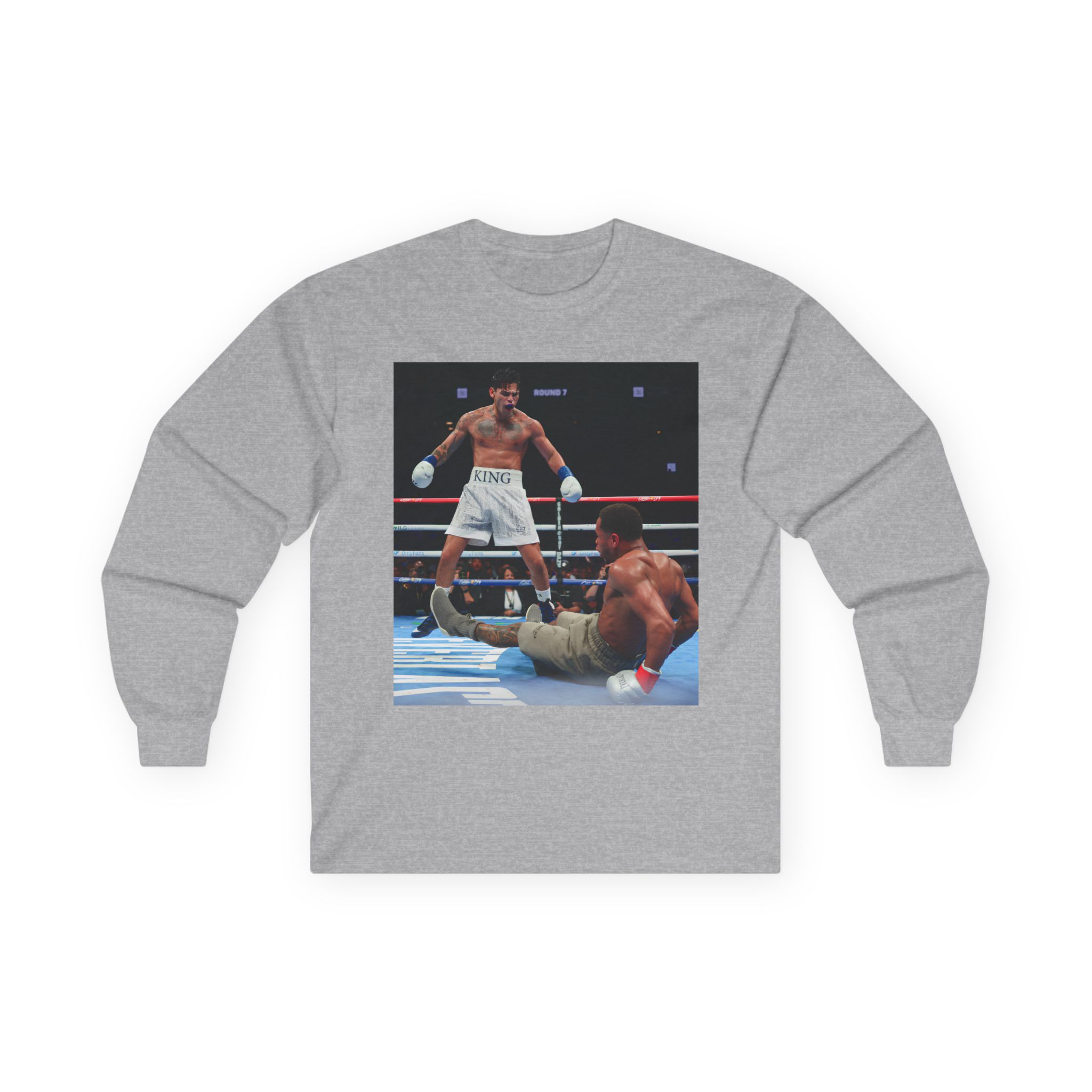 Ryan Garcia Knocks Down Devin Haney Unisex Ultra Cotton Long Sleeve Tee