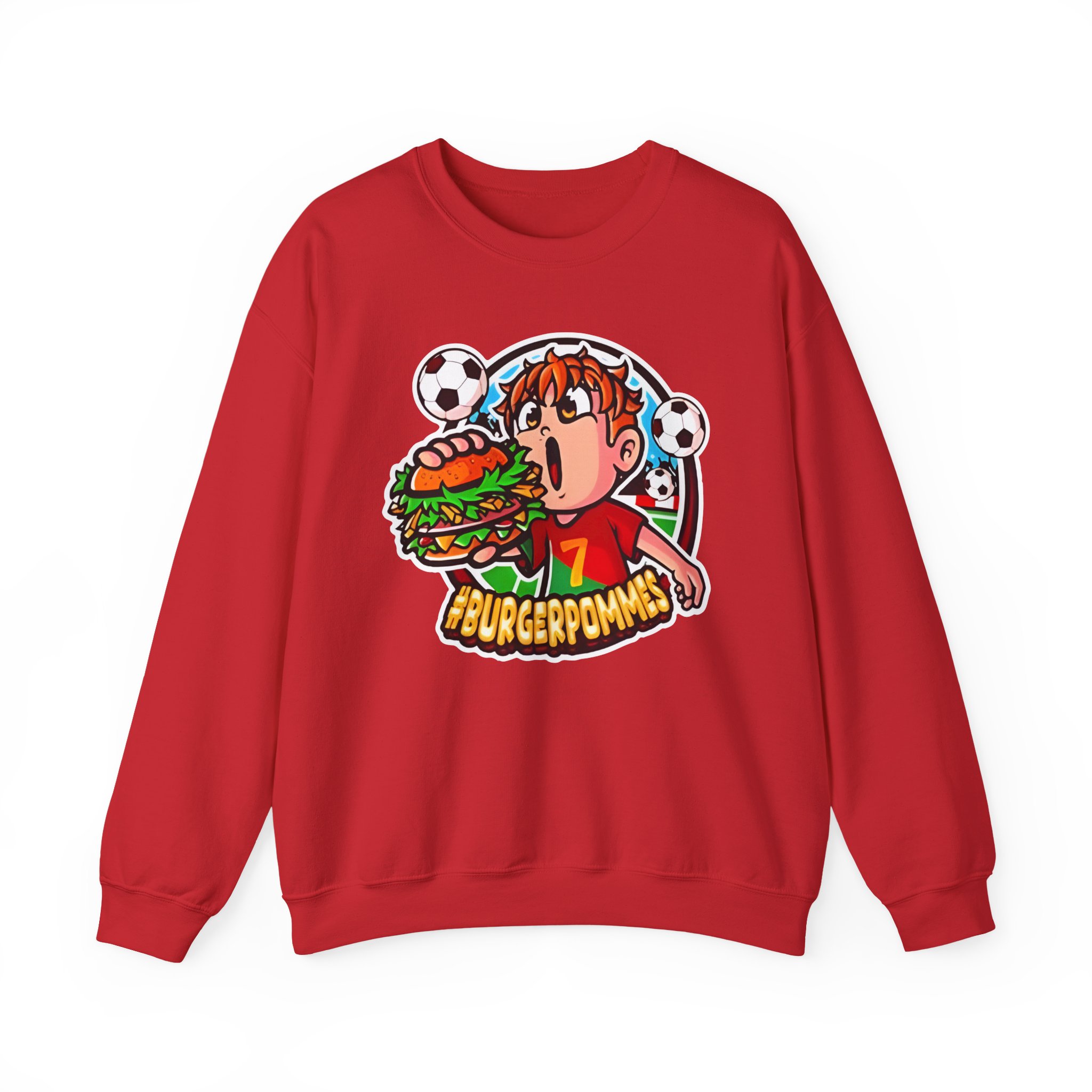 Burger Pommes Unisex Heavy Blendâ„¢ Crewneck Sweatshirt