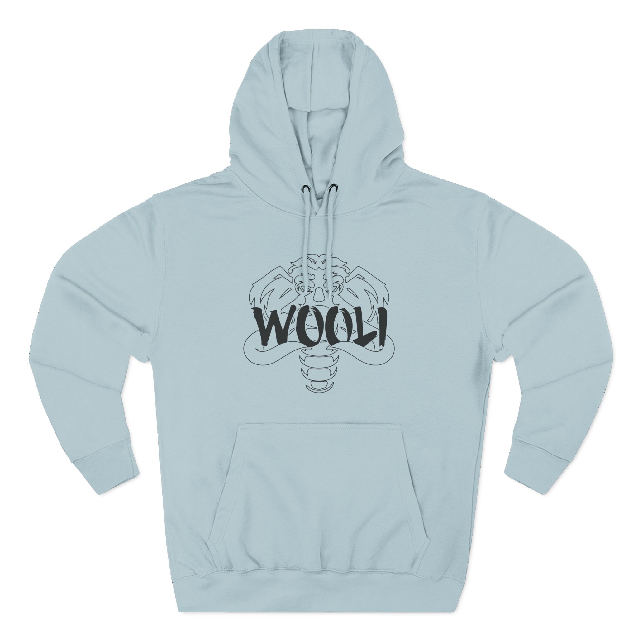 Wooli Three-Panel Fleece Hoodie