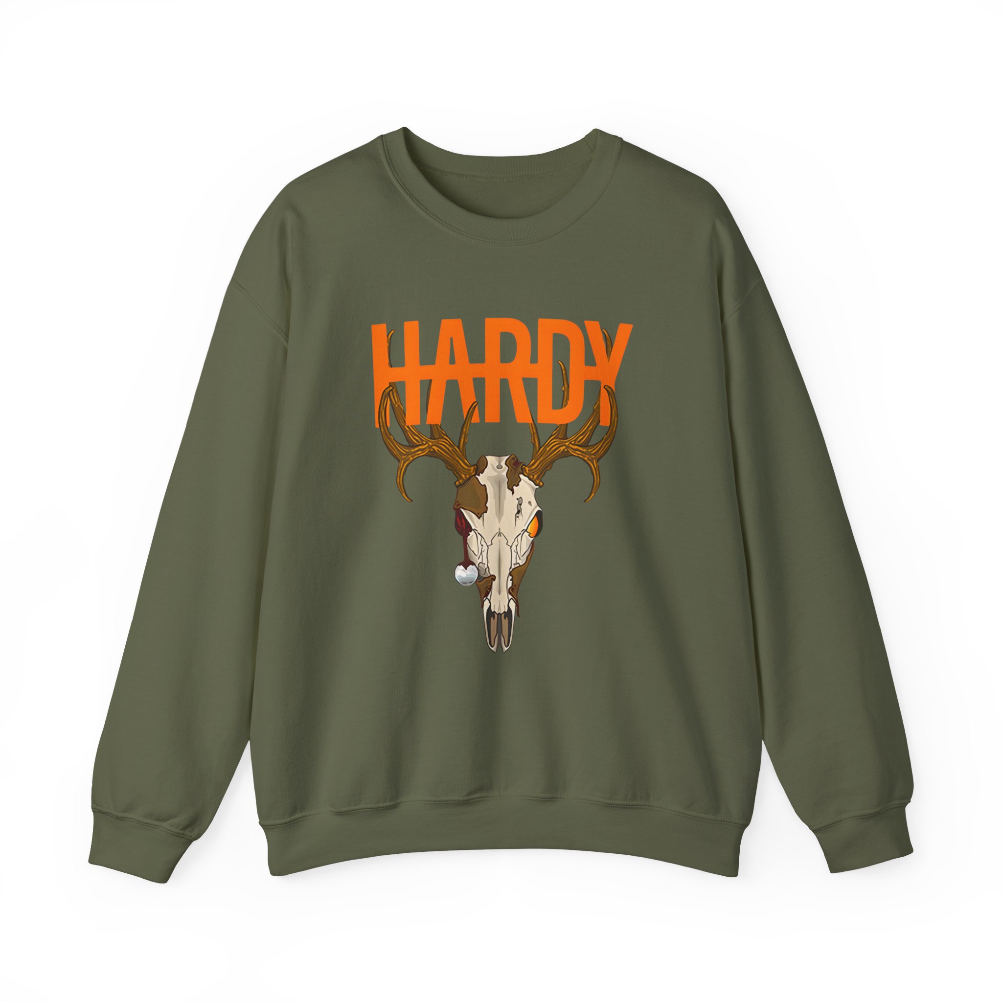 Hardy Deer Skull Unisex Heavy Blendâ„¢ Crewneck Sweatshirt