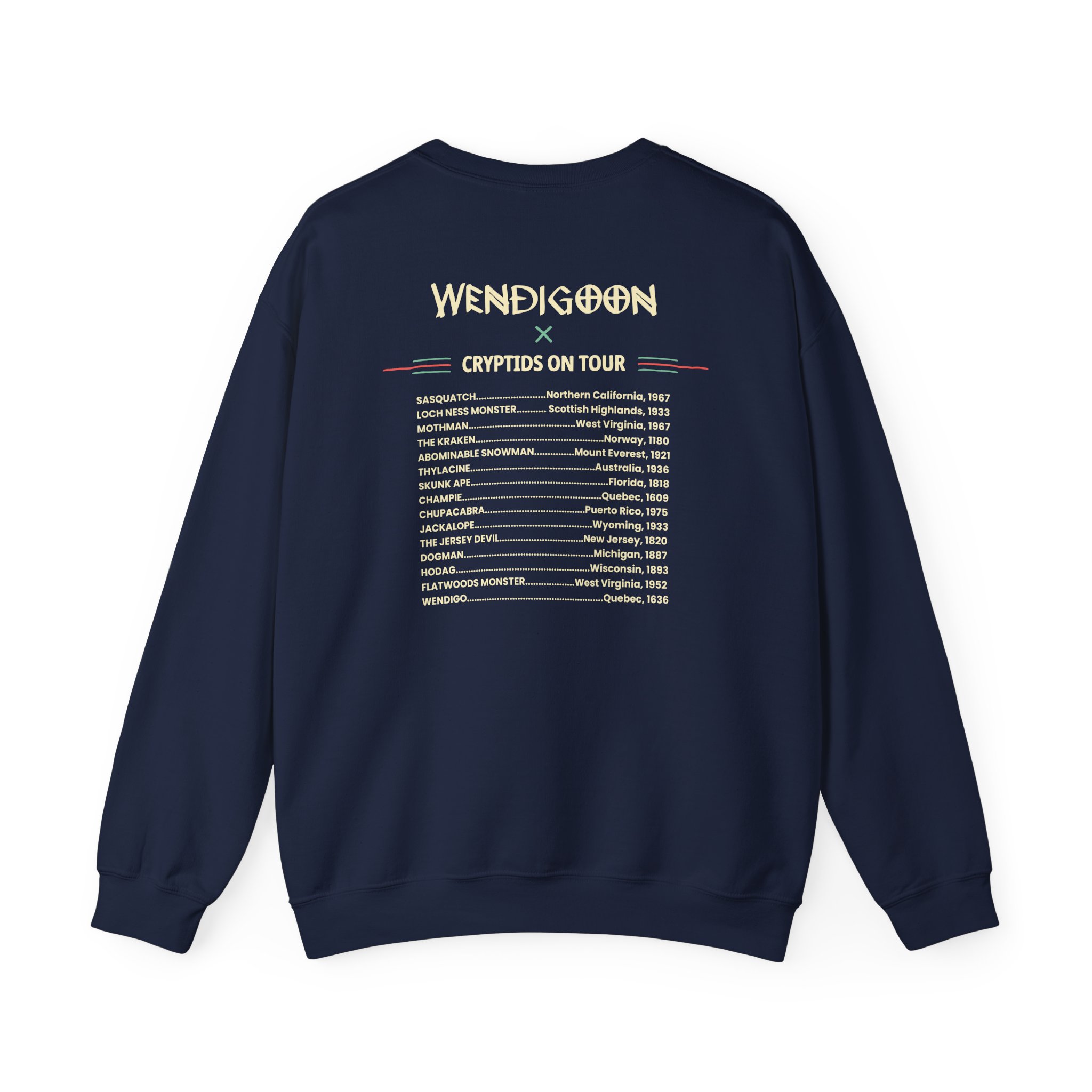 Wendigoon Cryptids on Tour Unisex Heavy Blend Crewneck Sweatshirt