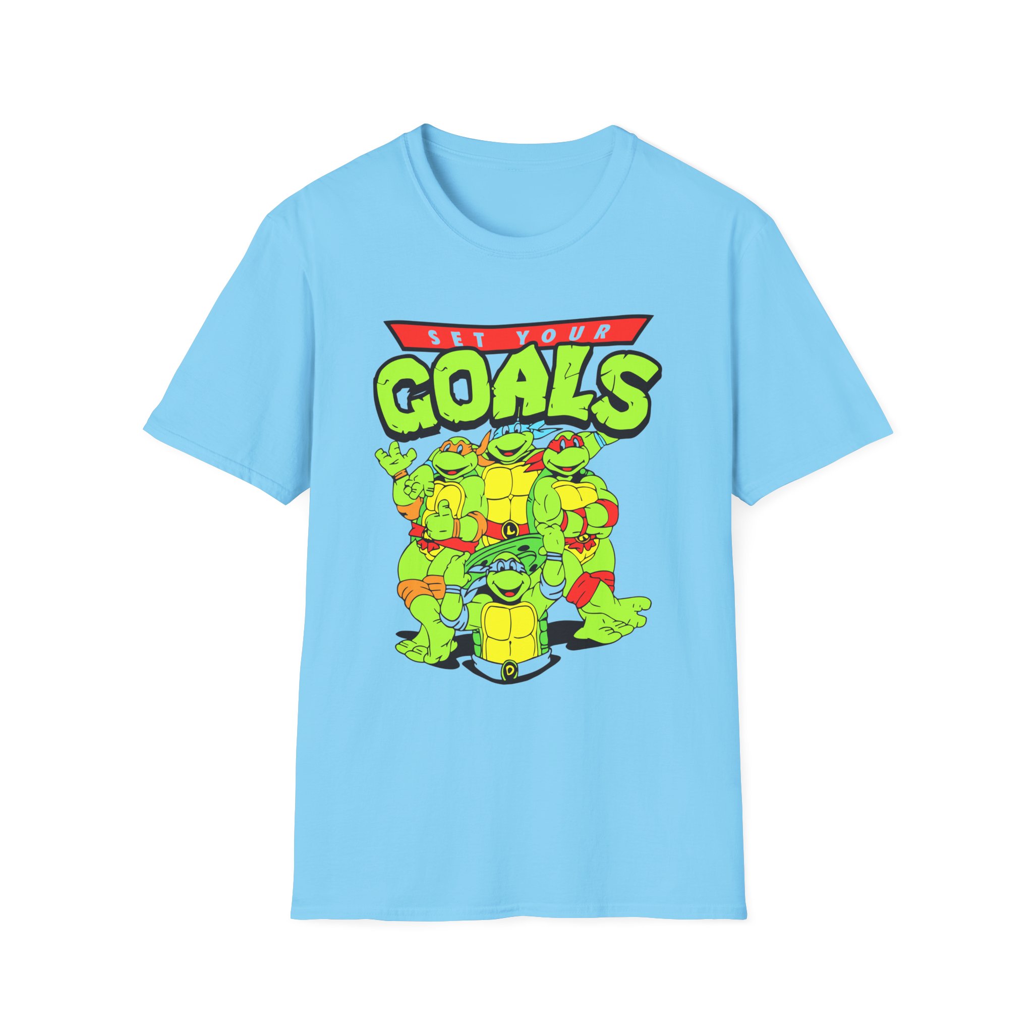 Set Your Goals Ninja Turtles Unisex Softstyle T-Shirt