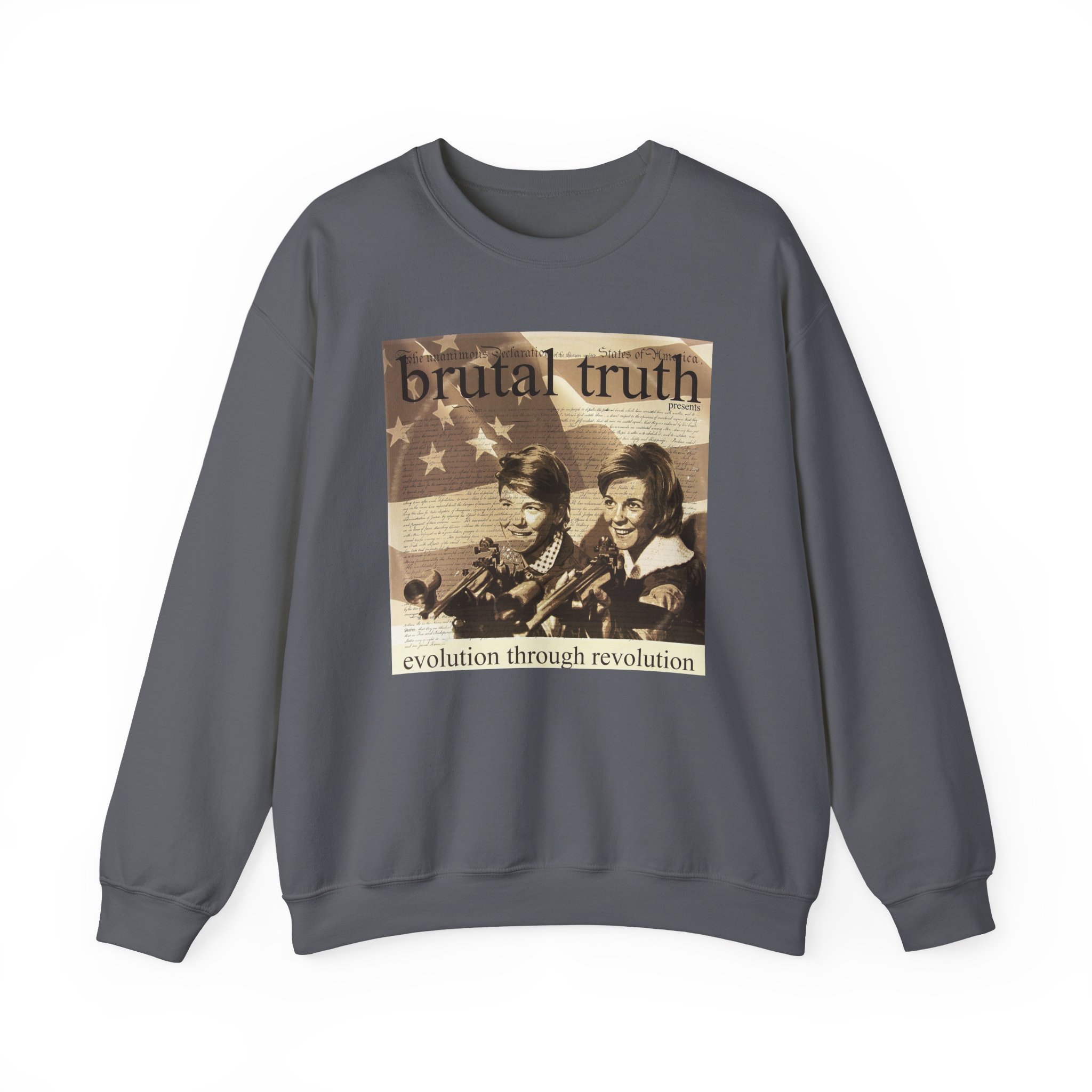 Brutal Truth Evolution Through Revolution Unisex Heavy Blend Crewneck Sweatshirt