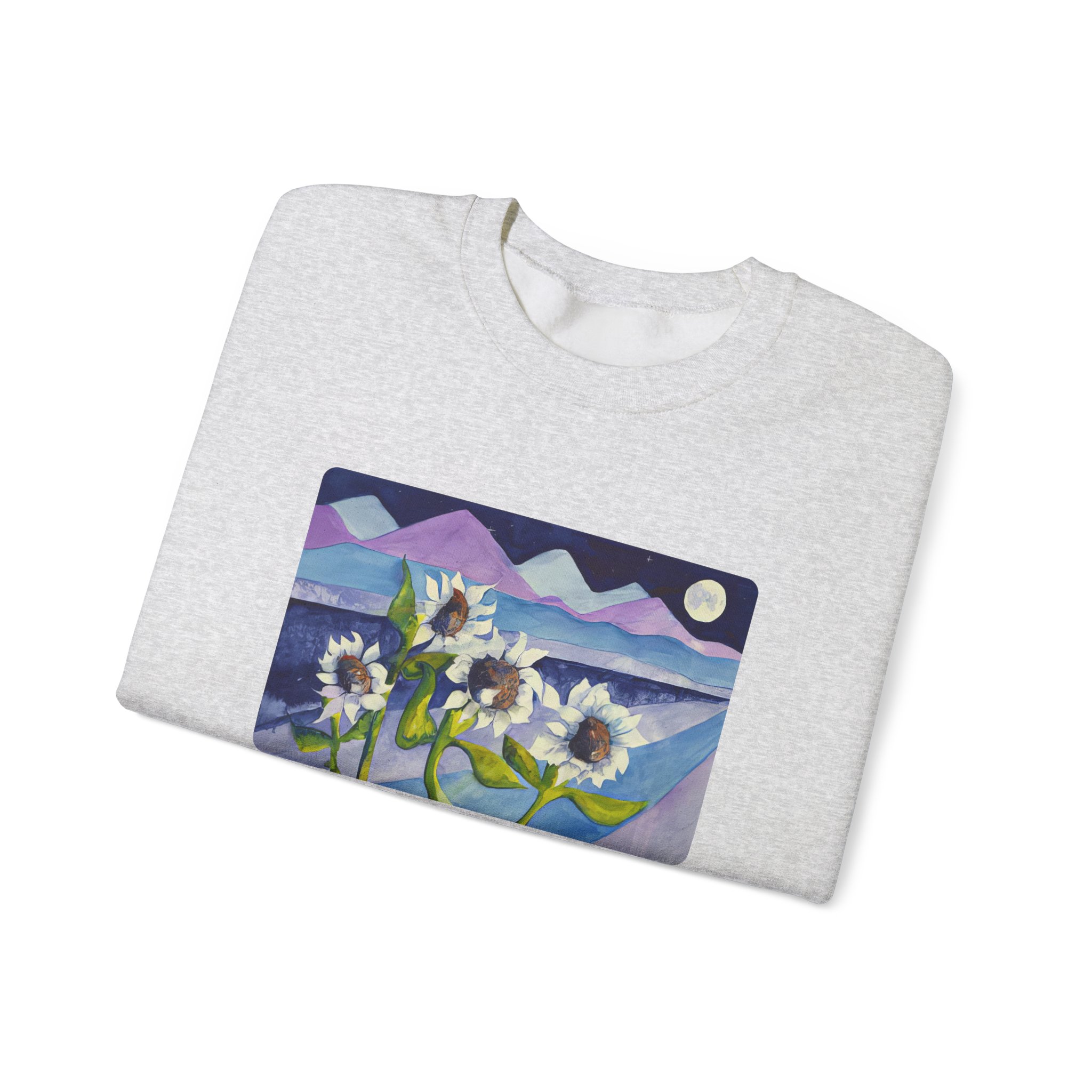 Adrianne Lenker Mema Moonflowers Unisex Heavy Blend Crewneck Sweatshirt