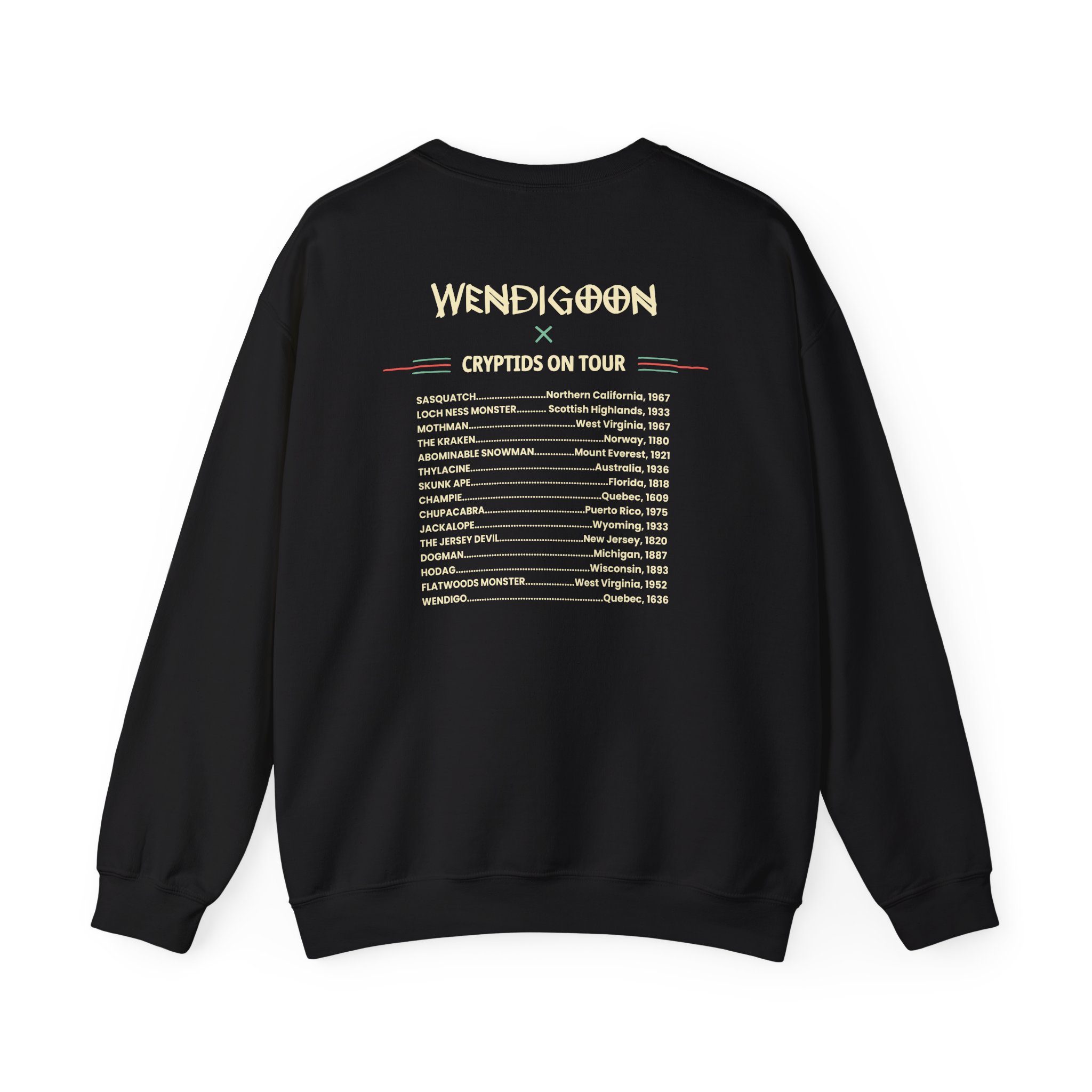 Wendigoon Cryptids on Tour Unisex Heavy Blend Crewneck Sweatshirt