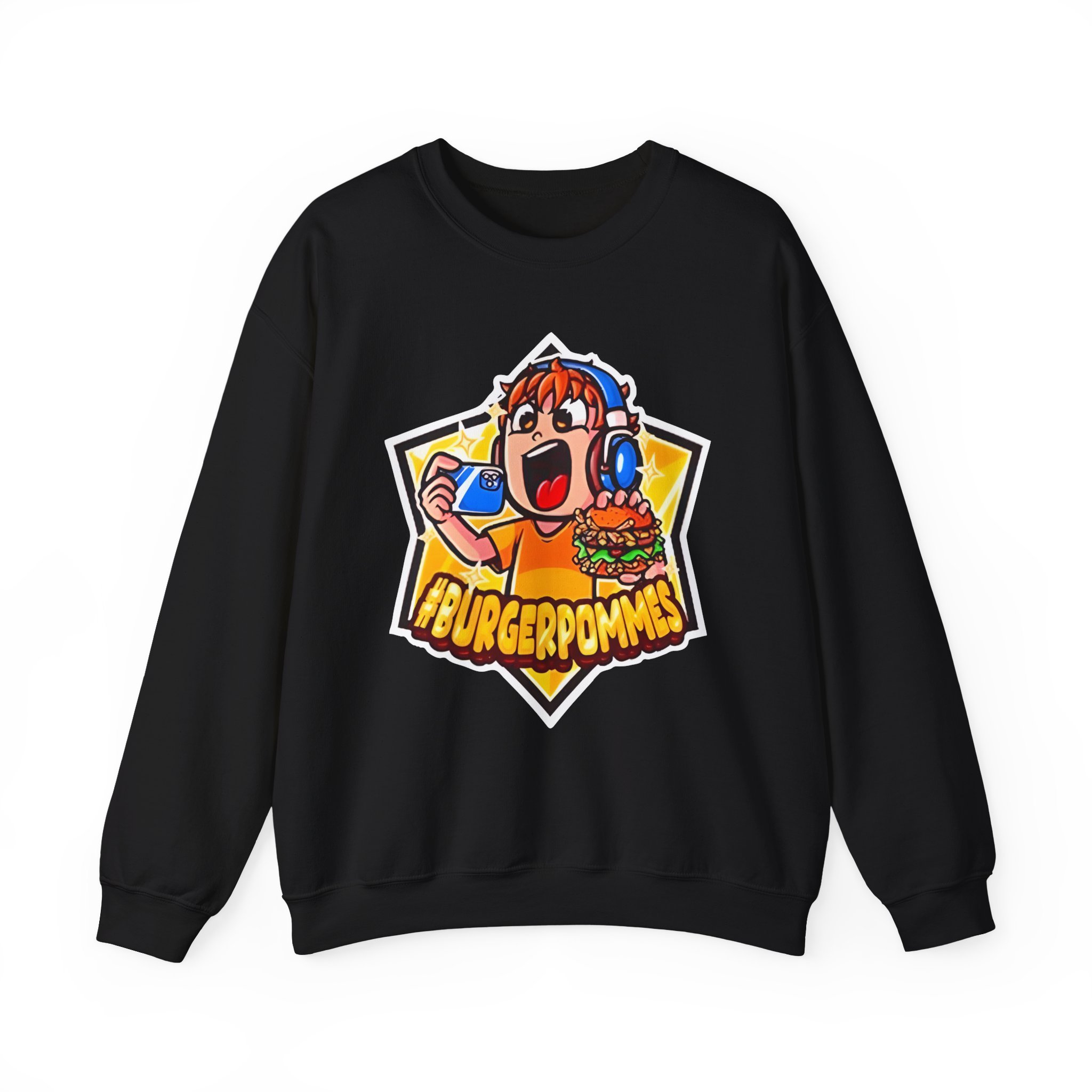 Burger Pommes Unisex Heavy Blendâ„¢ Crewneck Sweatshirt