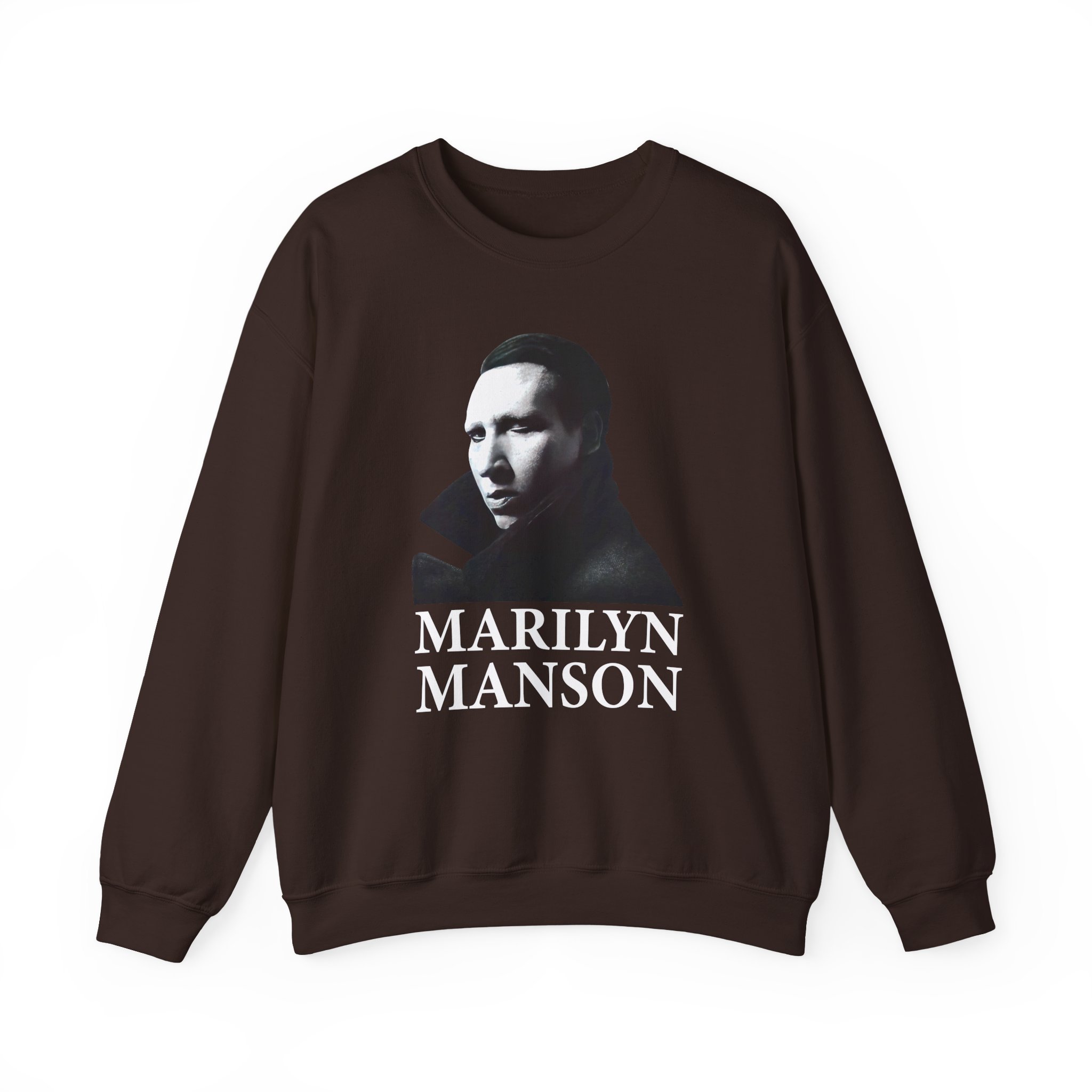Marilyn Manson Face Unisex Heavy Blendâ„¢ Crewneck Sweatshirt