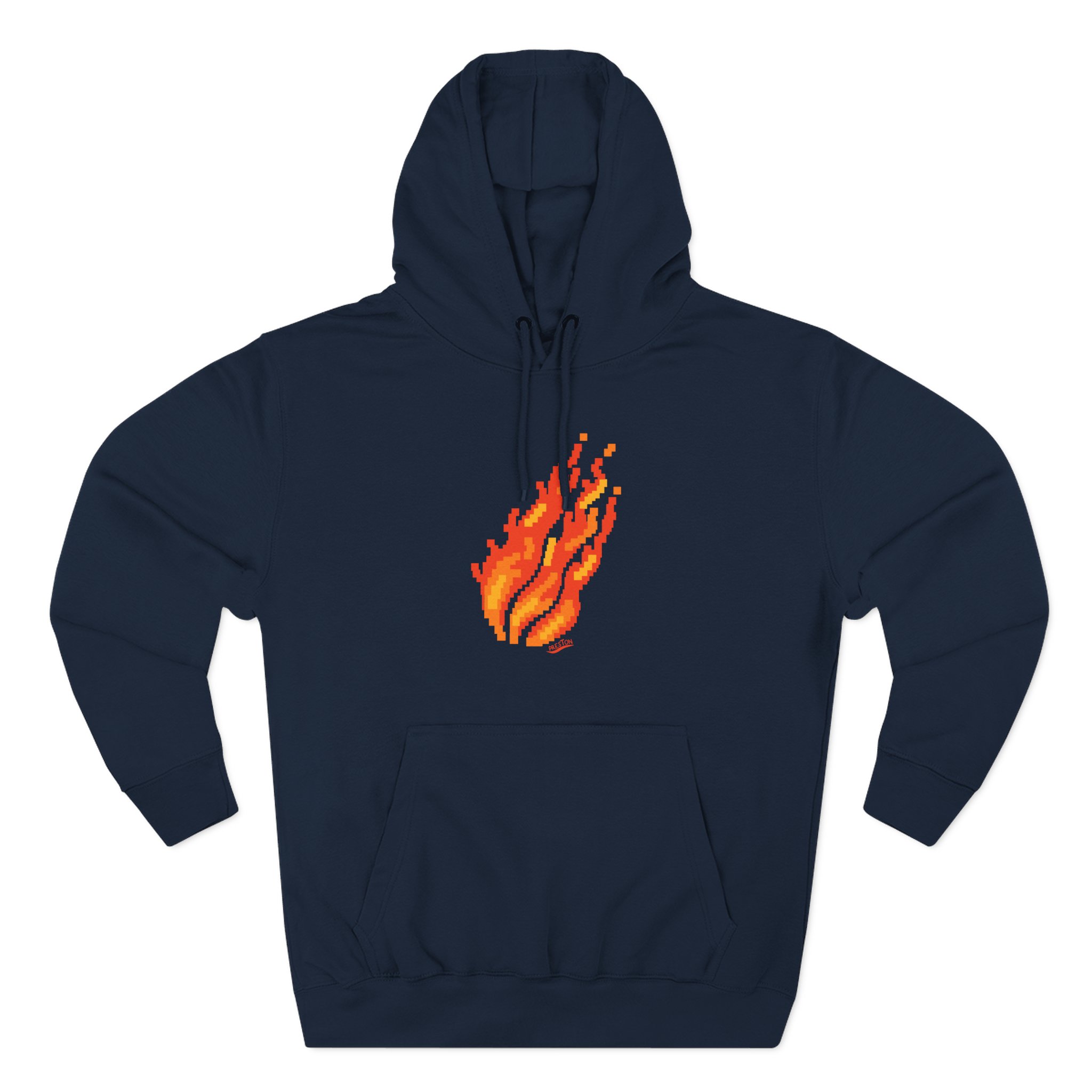 Preston Pixel Flame Three-Panel Fleece Hoodie