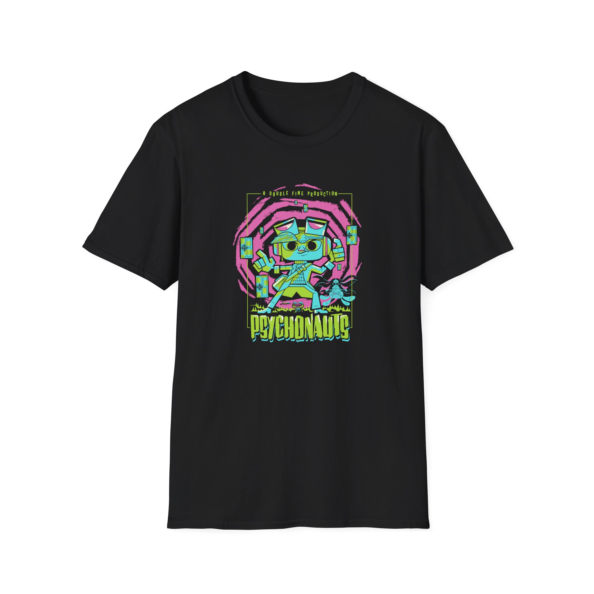 Double Fine Psychic Mystery Unisex Softstyle T-Shirt