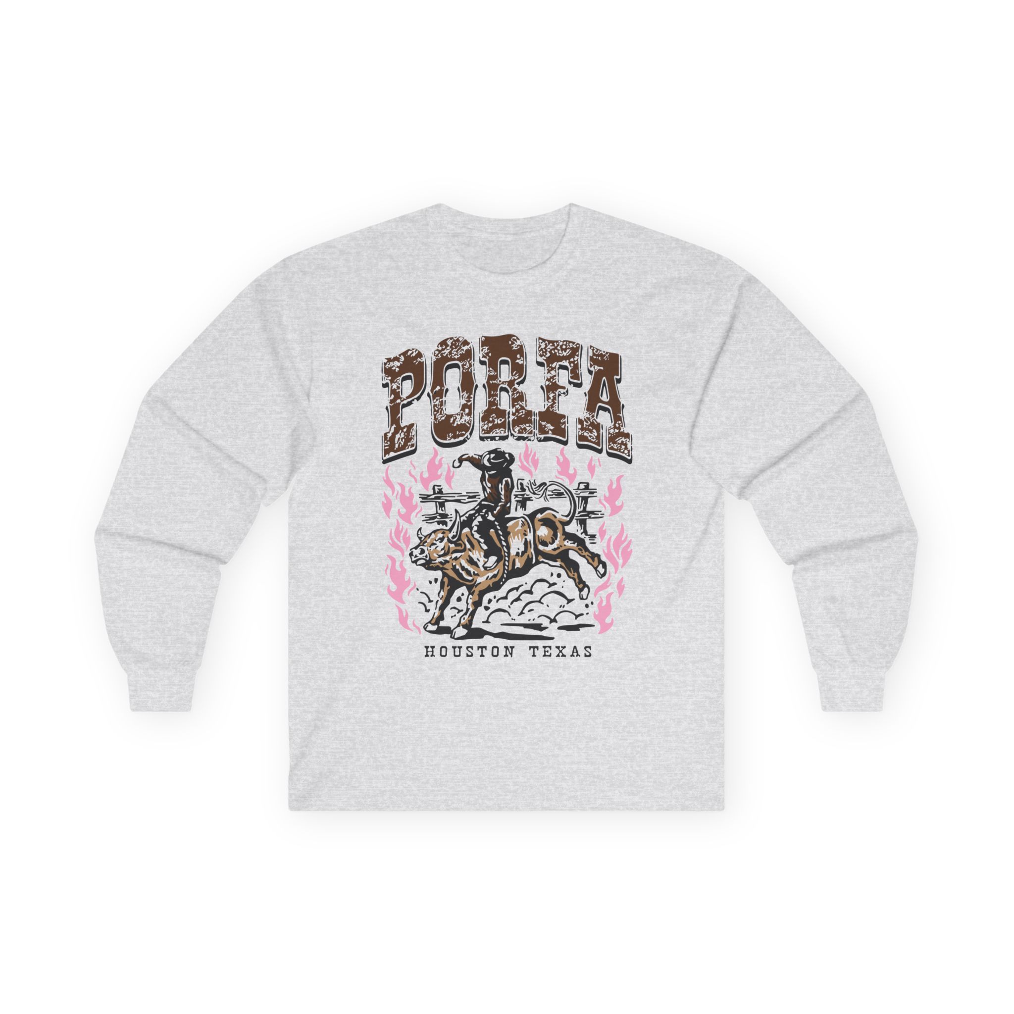 Porfa Houston Texas Unisex Ultra Cotton Long Sleeve Tee