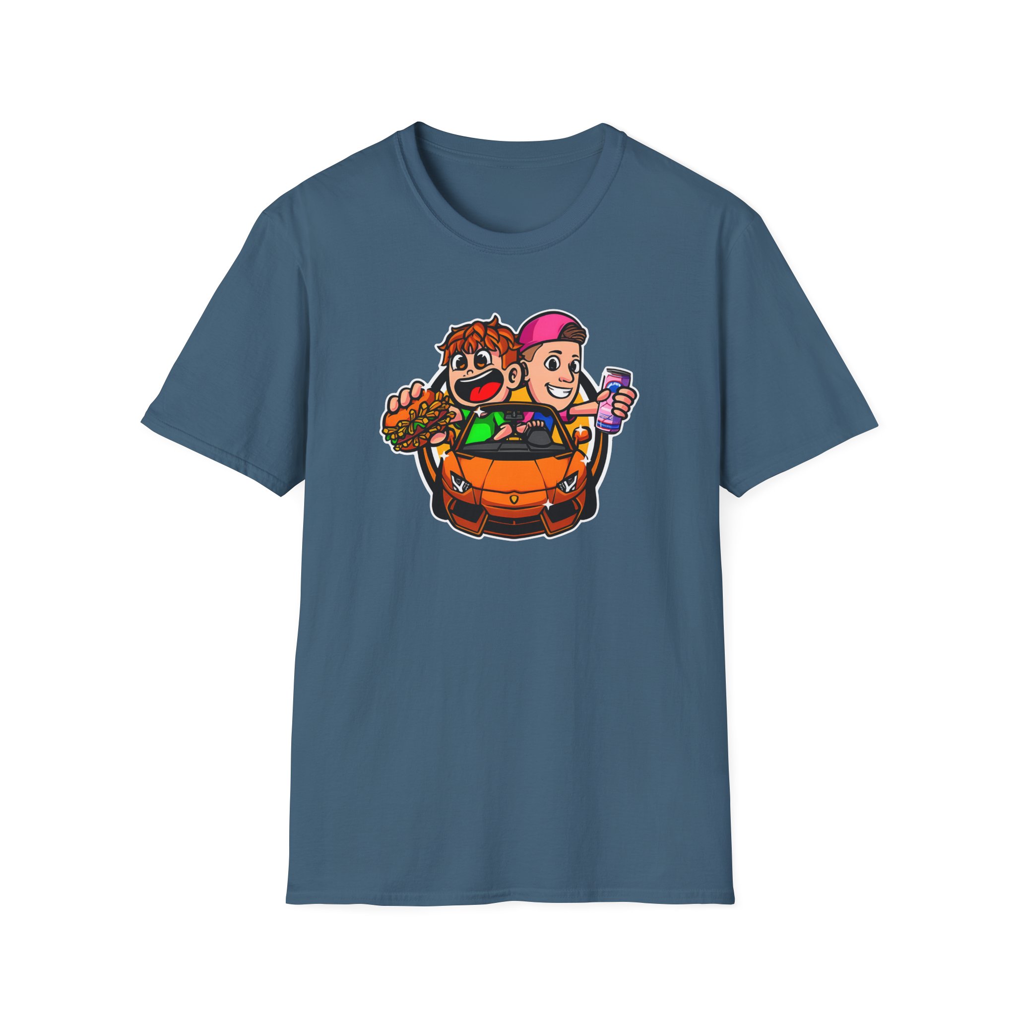 Burger Pommes Unisex Softstyle T-Shirt