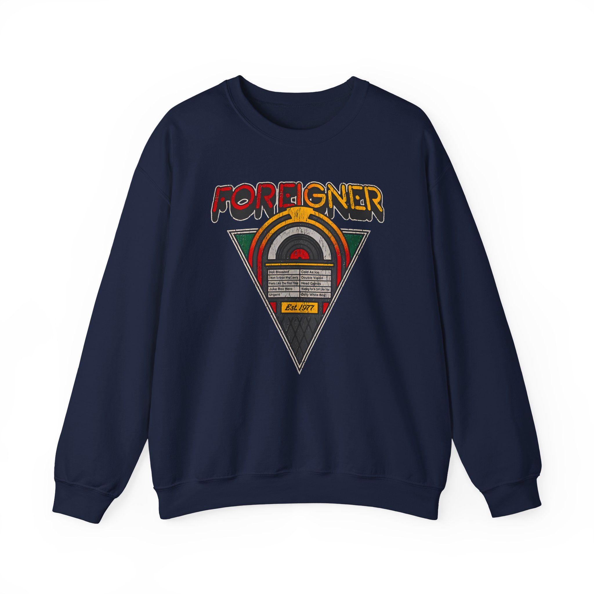 Foreigner Juke Box Unisex Heavy Blendâ„¢ Crewneck Sweatshirt