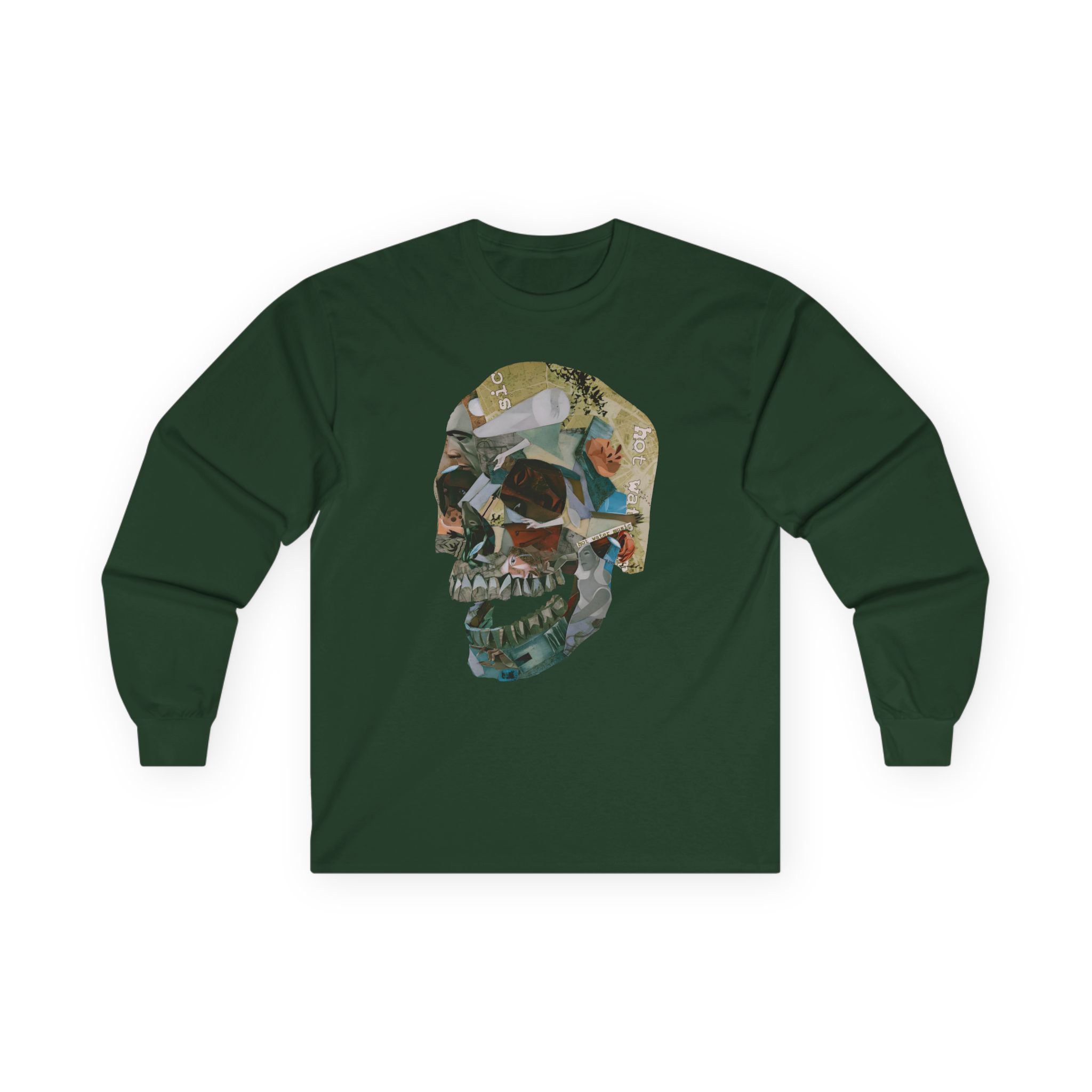 Hot Water Music Album Collage Skull Unisex Ultra Cotton Long Sleeve Tee