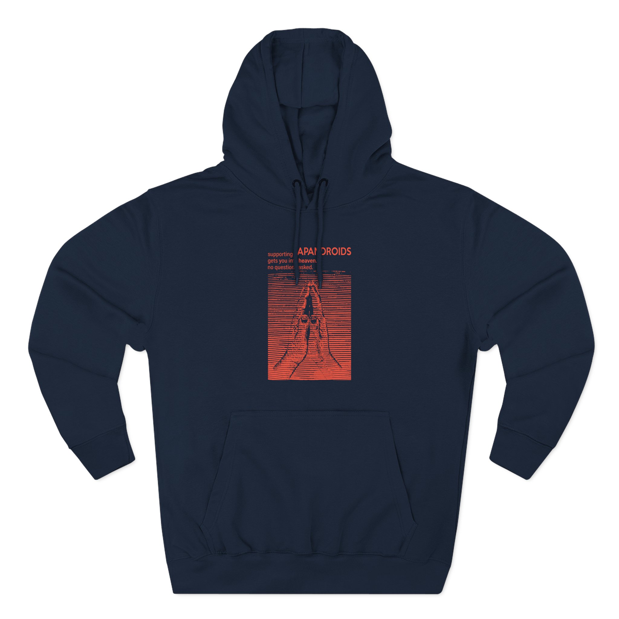 Supporting Japandroids Gets You Into Heaven No Questions Asked Three-Panel Fleece Hoodie