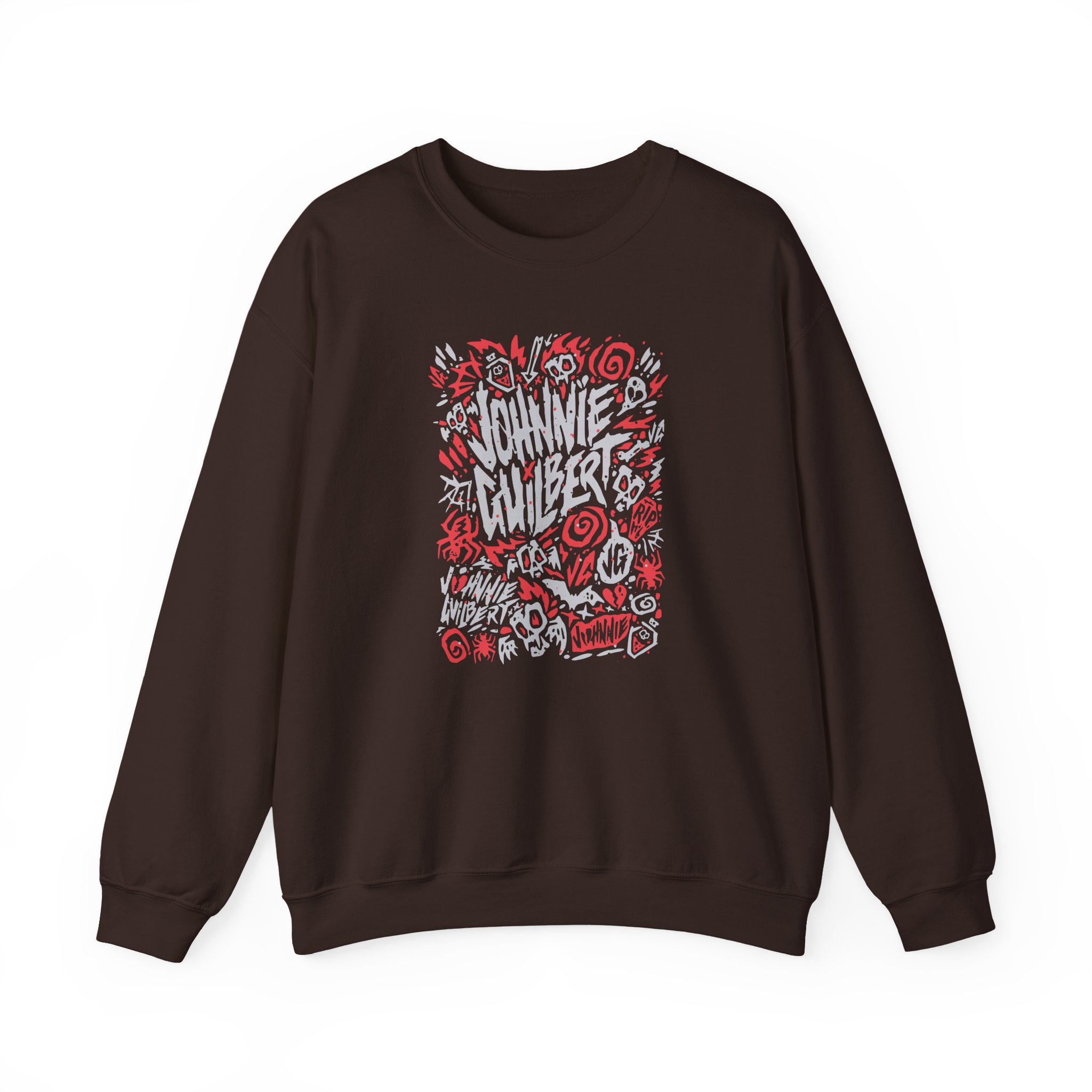 Jake & Johnnie Red Johnnie Guilbert Logo Unisex Heavy Blendâ„¢ Crewneck Sweatshirt