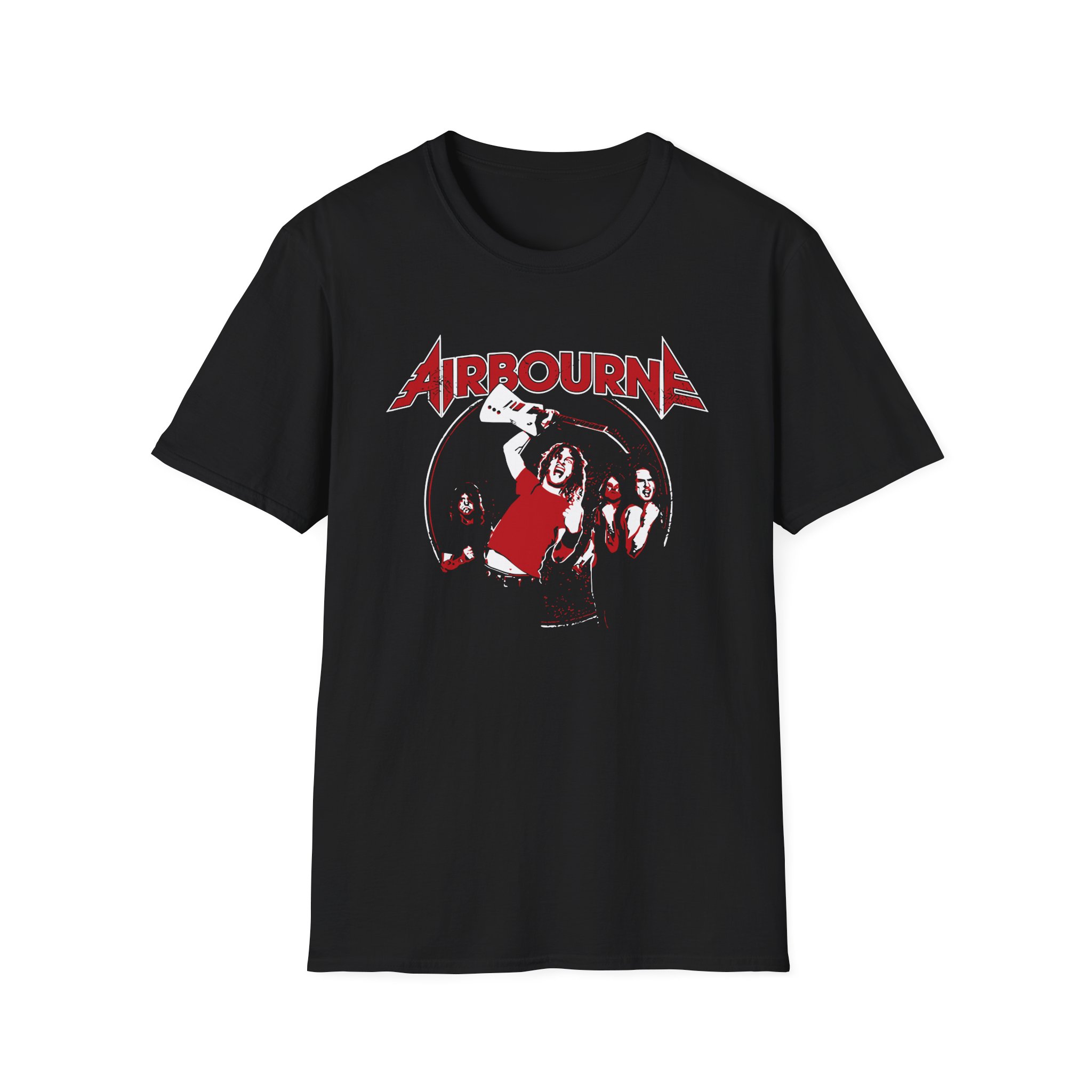 Airbourne Fist Pumping Unisex Softstyle T-Shirt