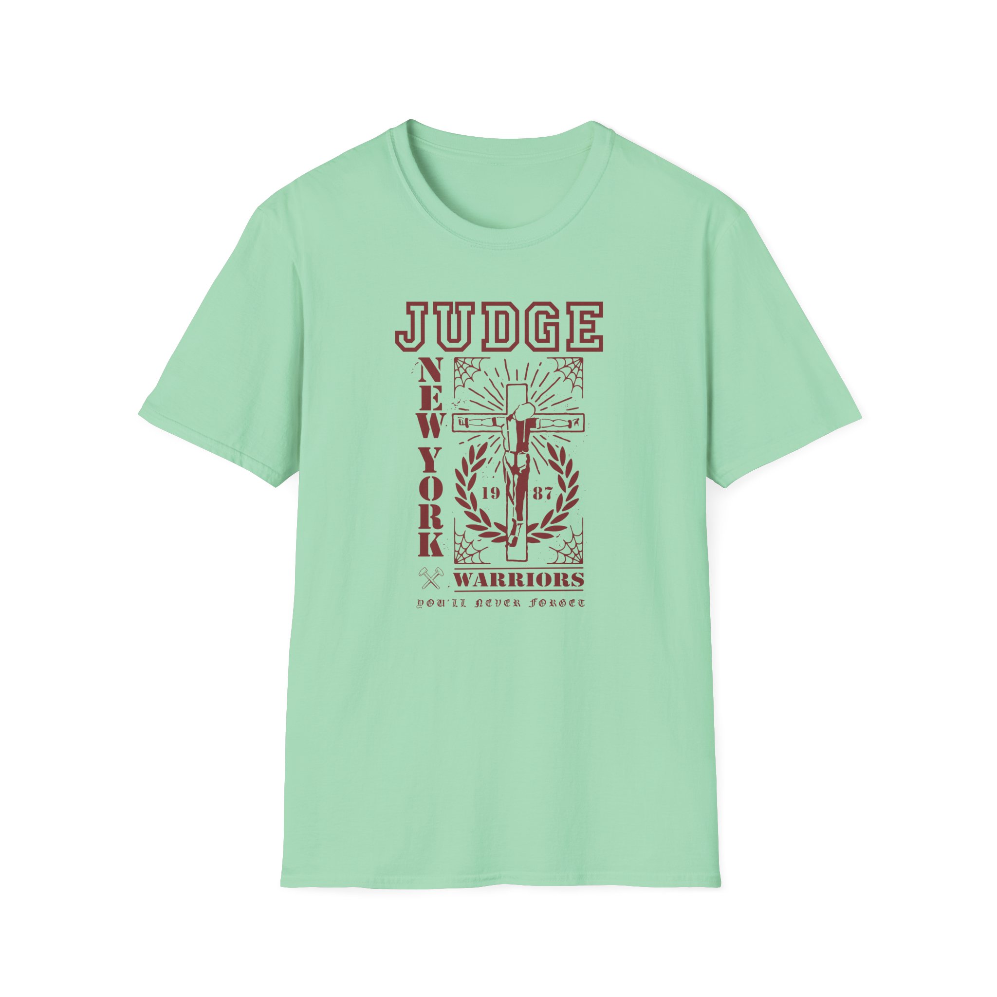 Judge Crucified Mustard Unisex Softstyle T-Shirt