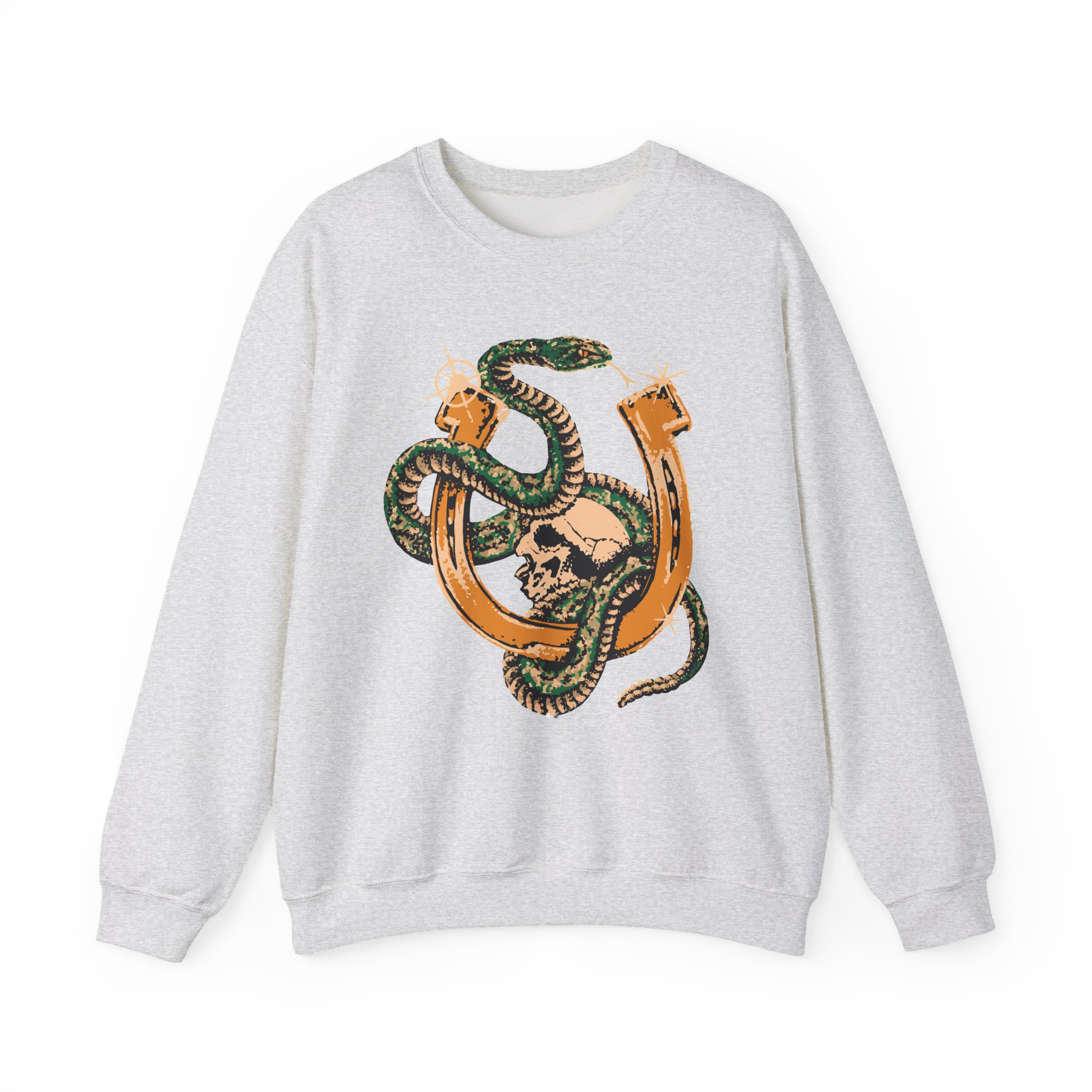 Zz Top Snake Skull Unisex Heavy Blendâ„¢ Crewneck Sweatshirt