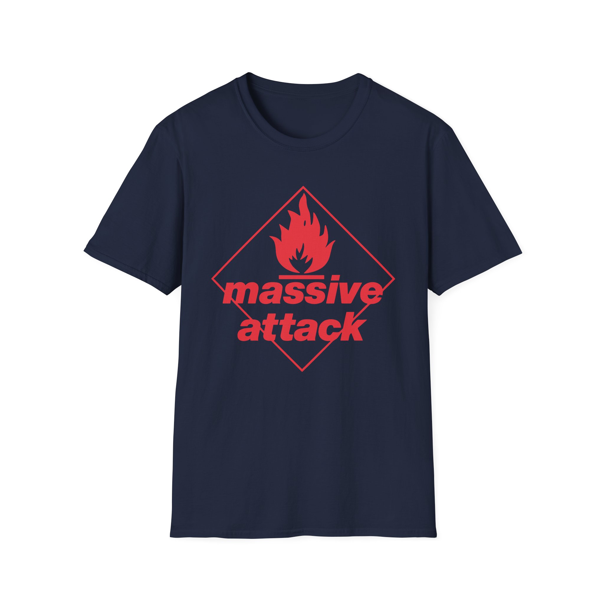 Massive Attack Blue Lines Red Logo Unisex Softstyle T-Shirt
