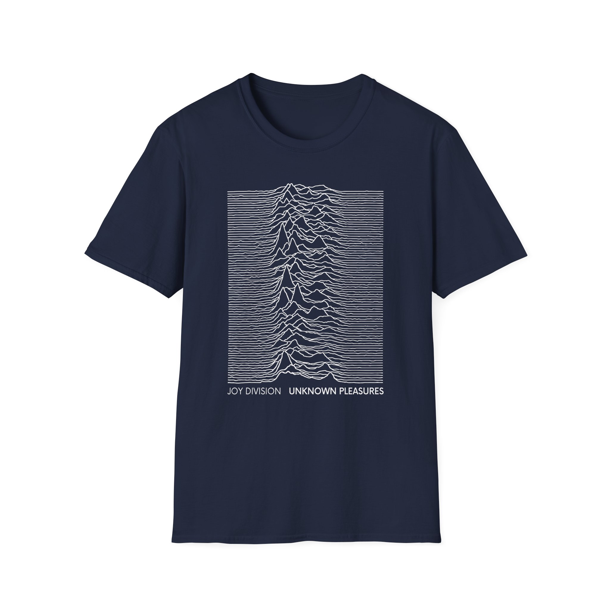 Joy Division Unknown Pleasures Text Unisex Softstyle T-Shirt