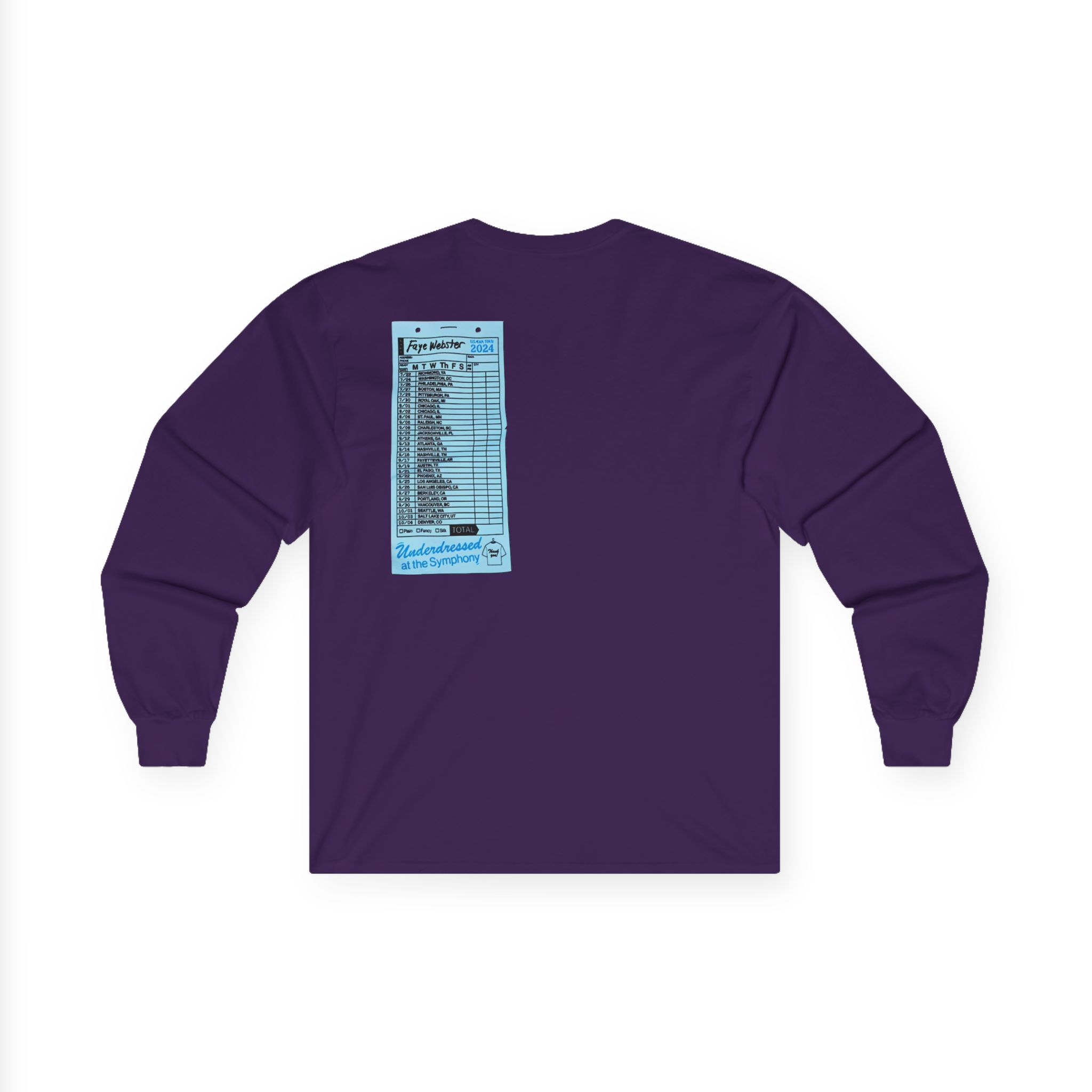 Faye Webster Underdressed at the Symphony 2024 Tour Unisex Ultra Cotton Long Sleeve Tee