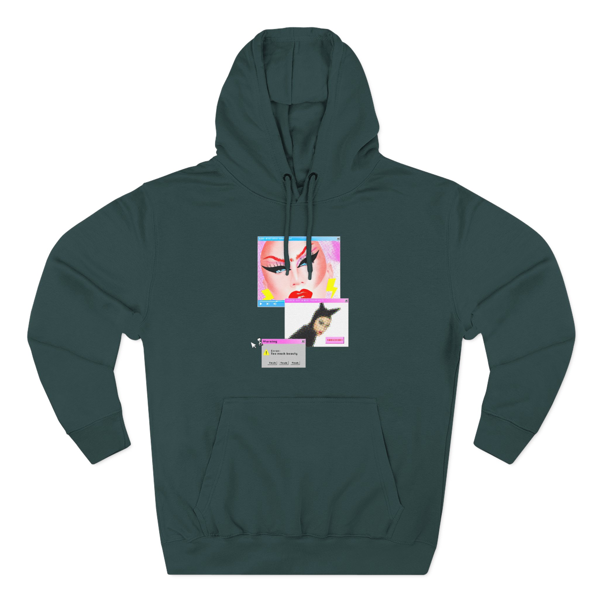 Anetra Three-Panel Fleece Hoodie