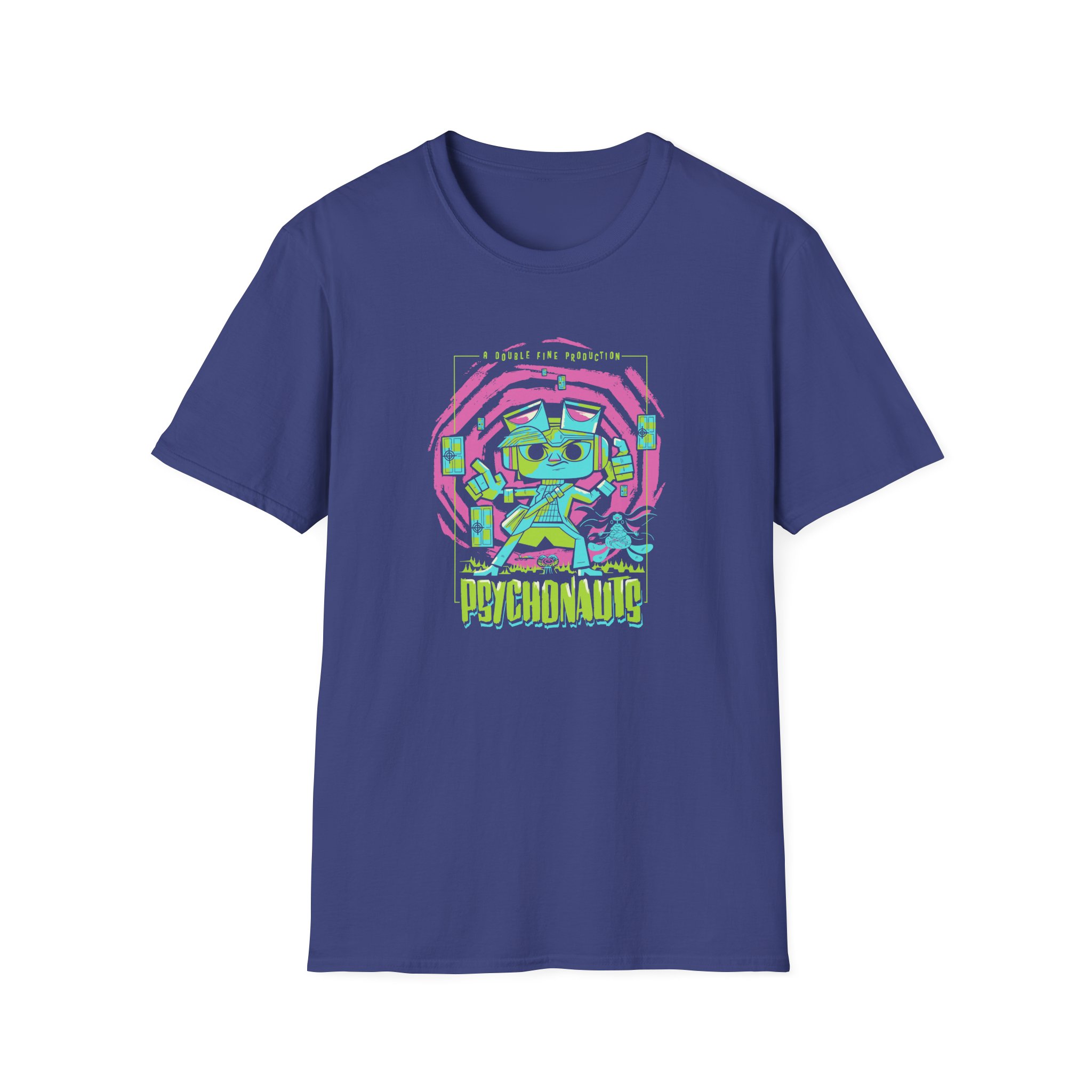 Double Fine Psychic Mystery Unisex Softstyle T-Shirt
