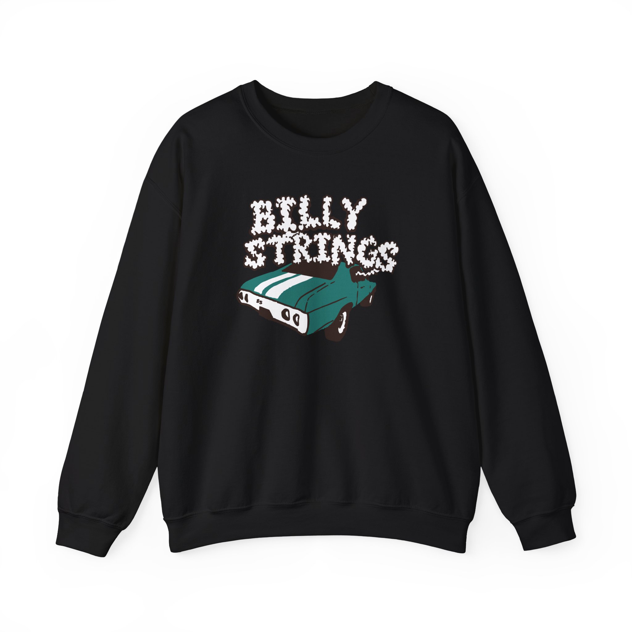 Billy Strings Imogene + Willie X Billy Strings Highway Prayers Green Car Unisex Heavy Blendâ„¢ Crewneck Sweatshirt