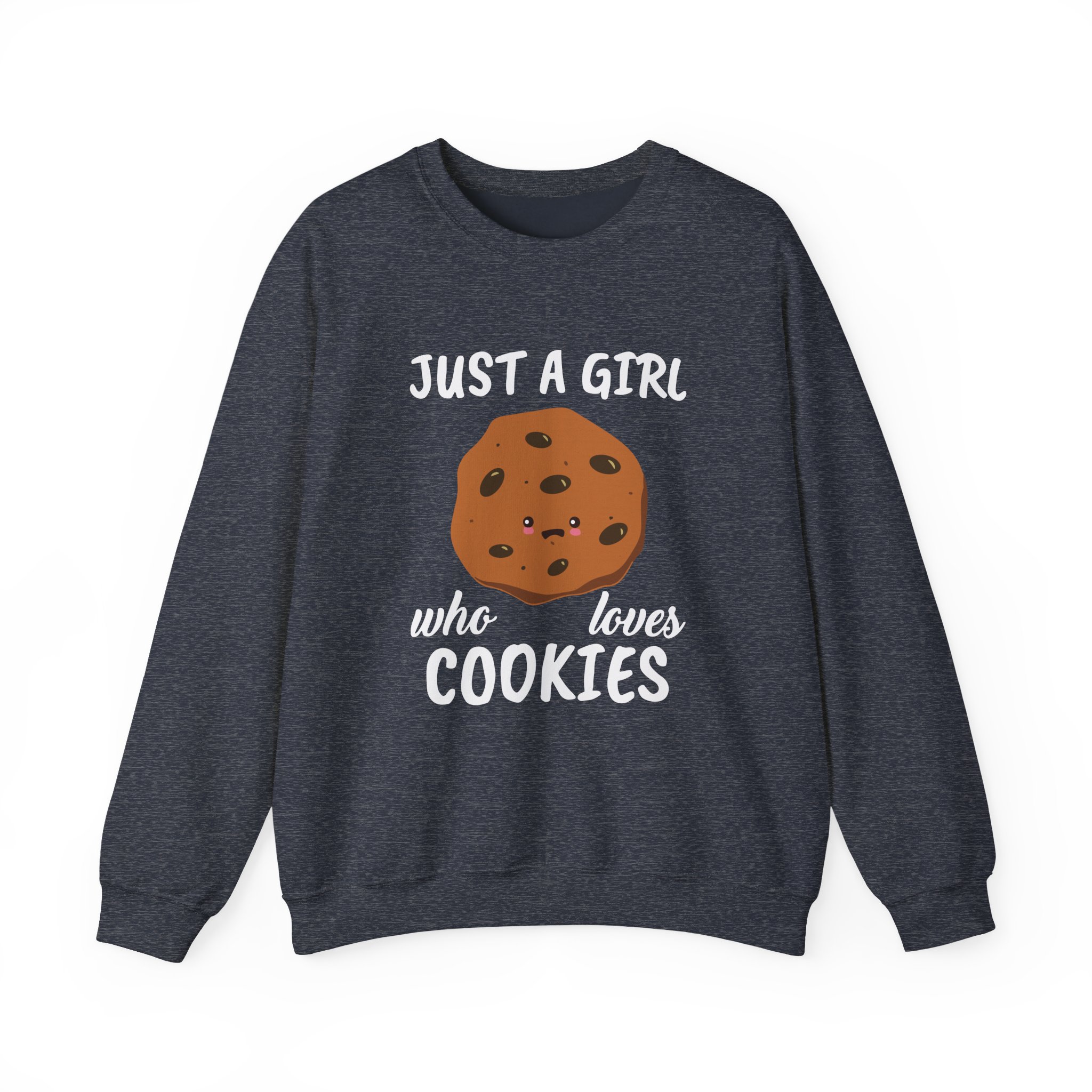 Cookieswirlc Just a Girl Who Loves Cookies Unisex Heavy Blendâ„¢ Crewneck Sweatshirt