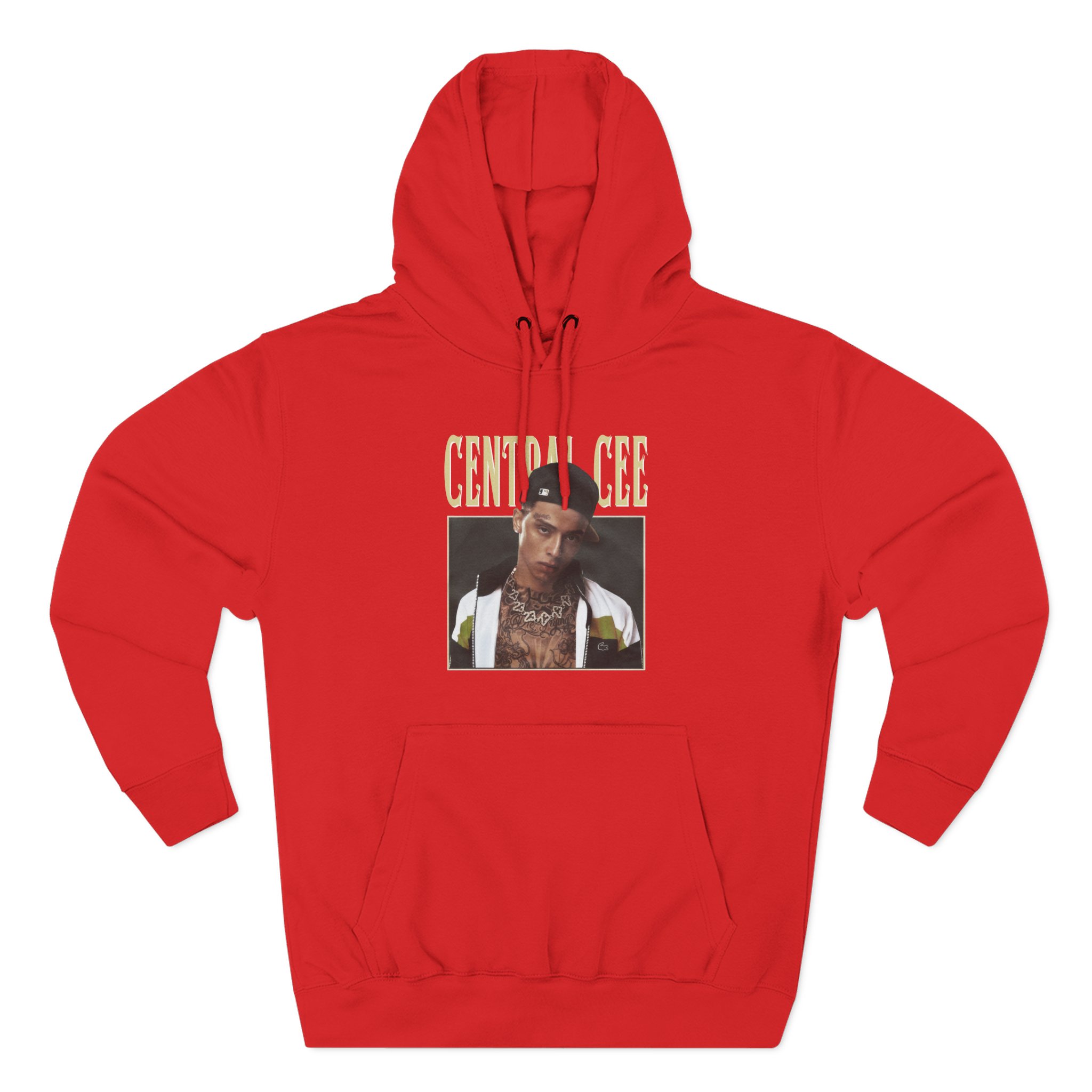 Central Cee Vintage 90s Retro Three-Panel Fleece Hoodie