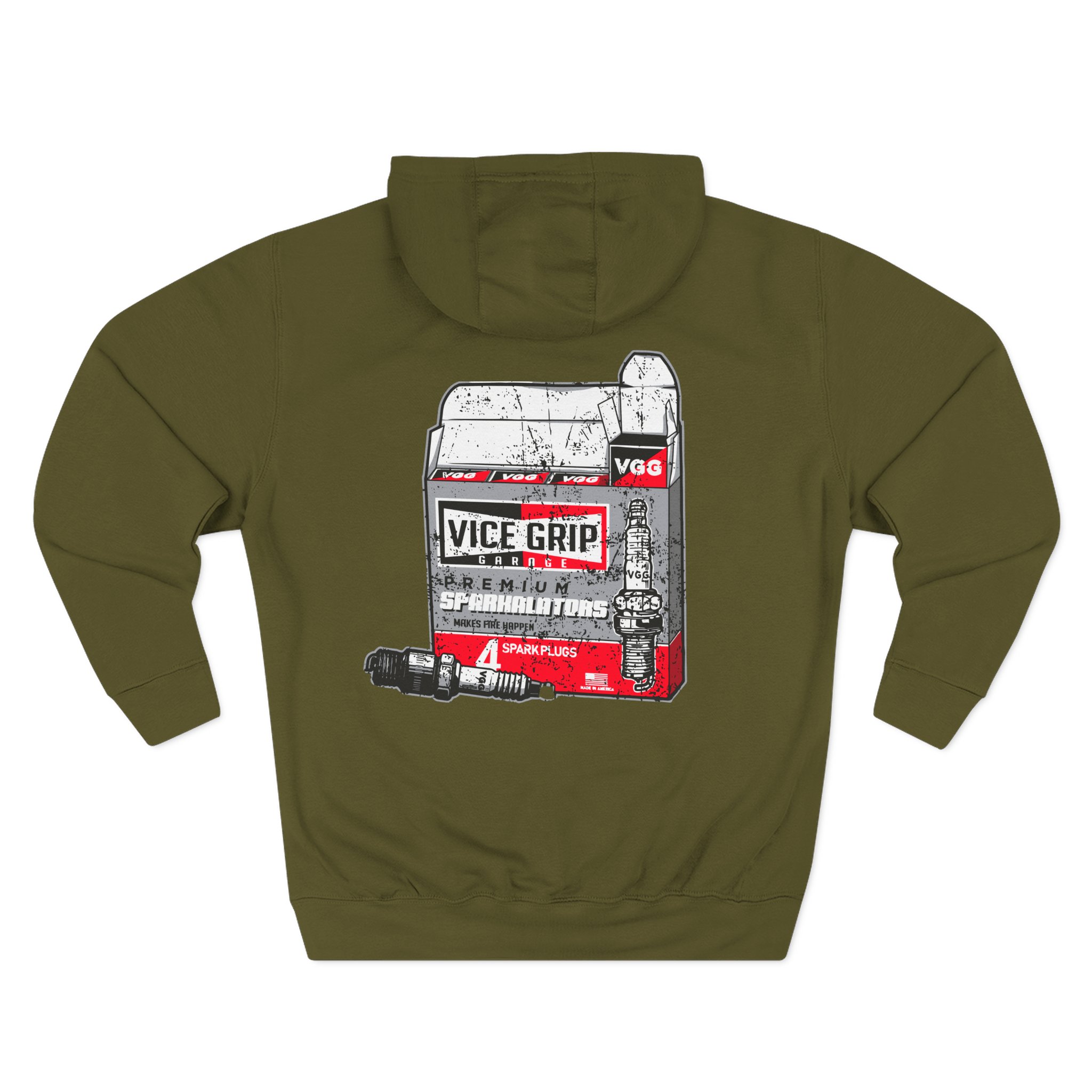 Vicegripgarage Premium Sparkalators Three-Panel Fleece Hoodie