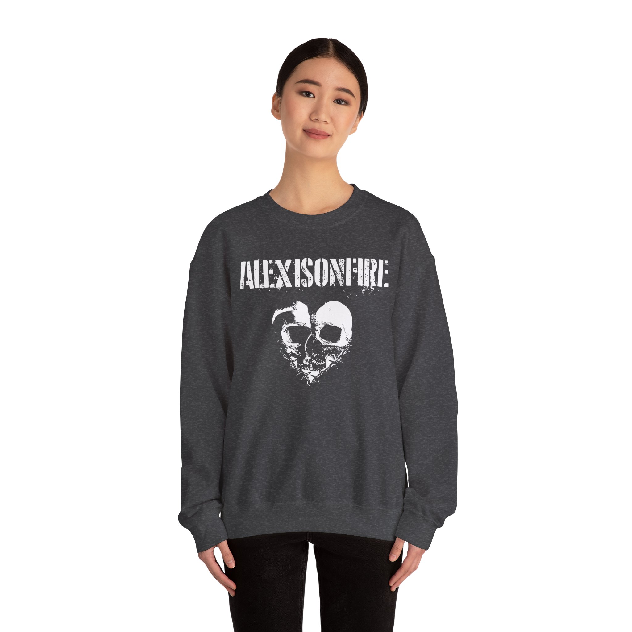 Alexisonfire Barbed Wire Heartskull Unisex Heavy Blendâ„¢ Crewneck Sweatshirt