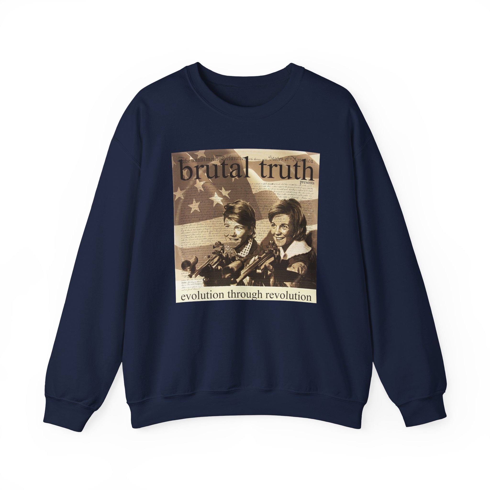 Brutal Truth Evolution Through Revolution Unisex Heavy Blend Crewneck Sweatshirt