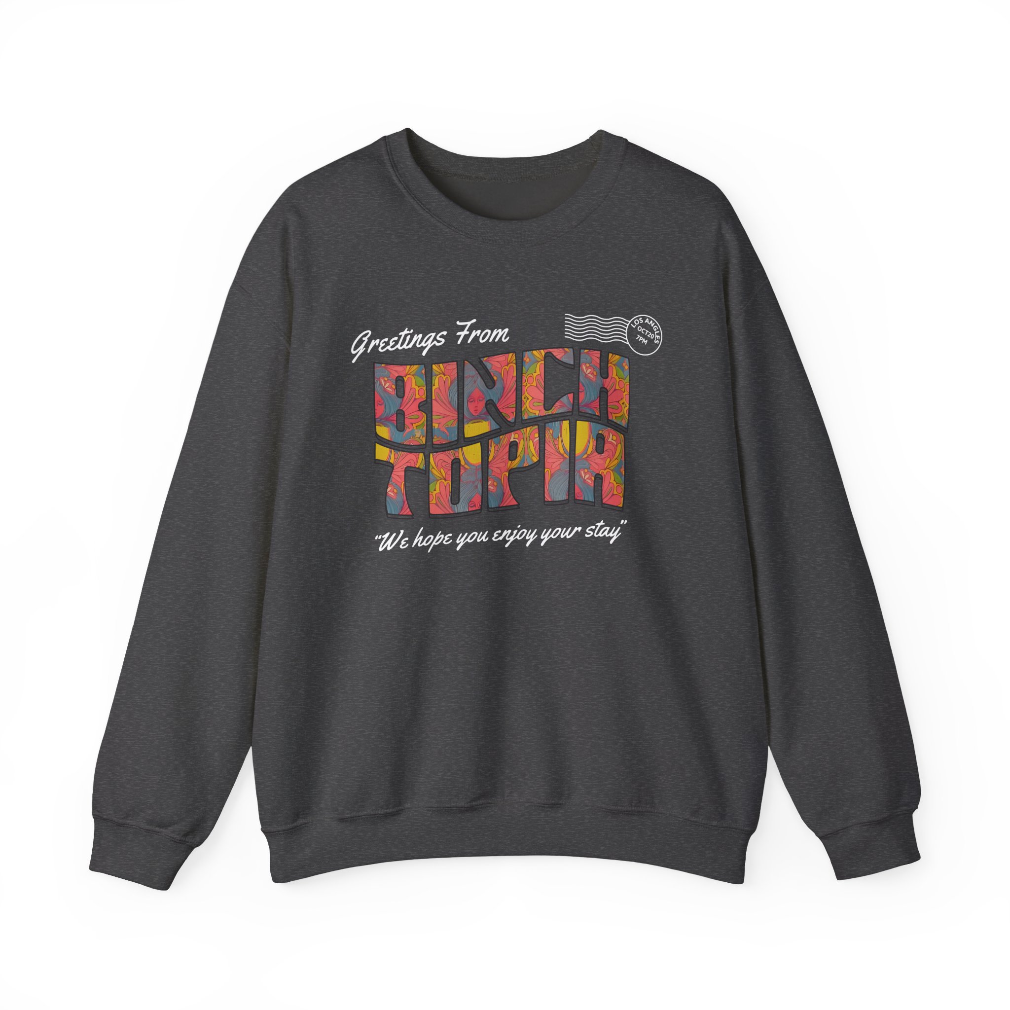 Binchtopia Postcard Unisex Heavy Blendâ„¢ Crewneck Sweatshirt