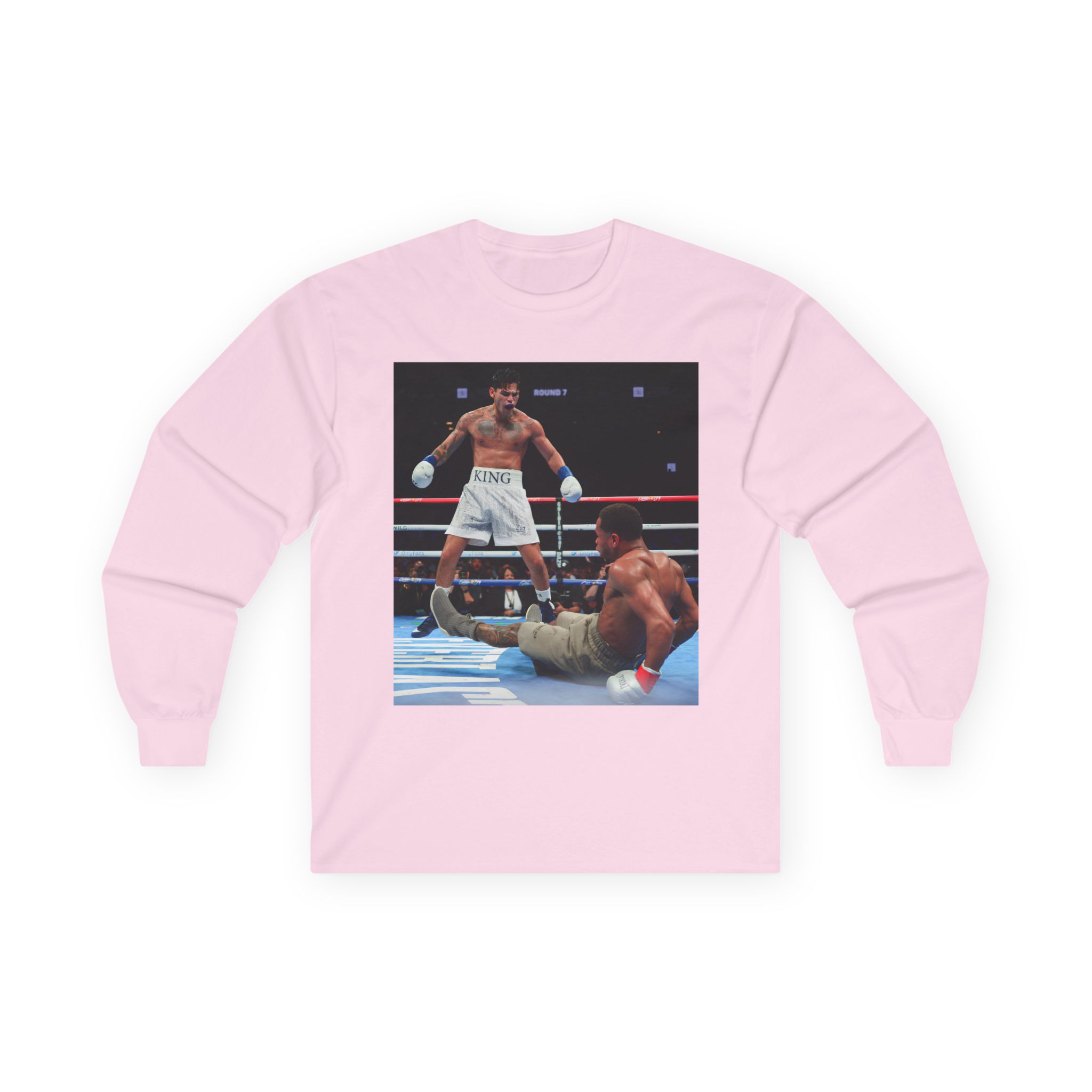 Ryan Garcia Knocks Down Devin Haney Unisex Ultra Cotton Long Sleeve Tee