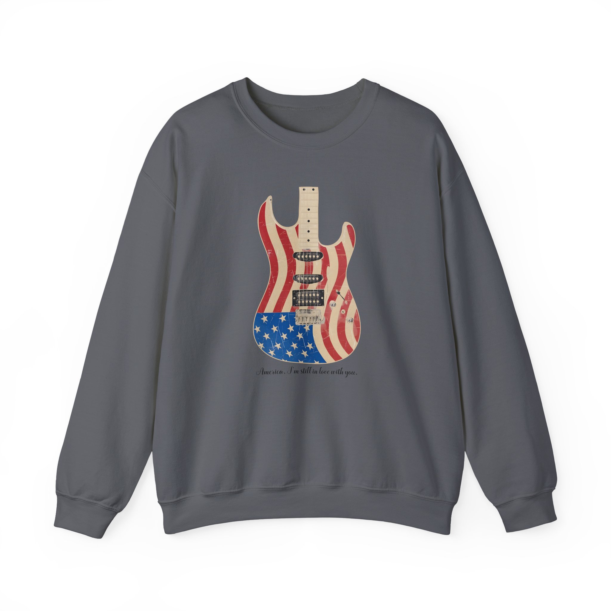 Clint Black Guitar Unisex Heavy Blendâ„¢ Crewneck Sweatshirt