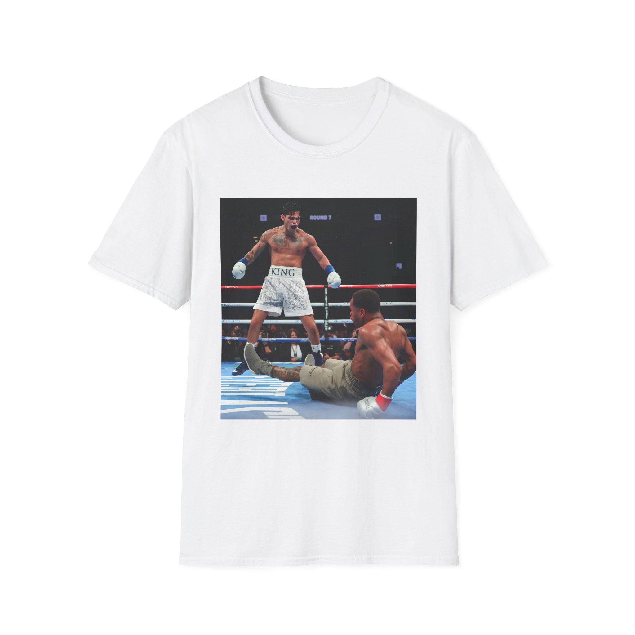 Ryan Garcia Knocks Down Devin Haney Unisex Softstyle T-Shirt
