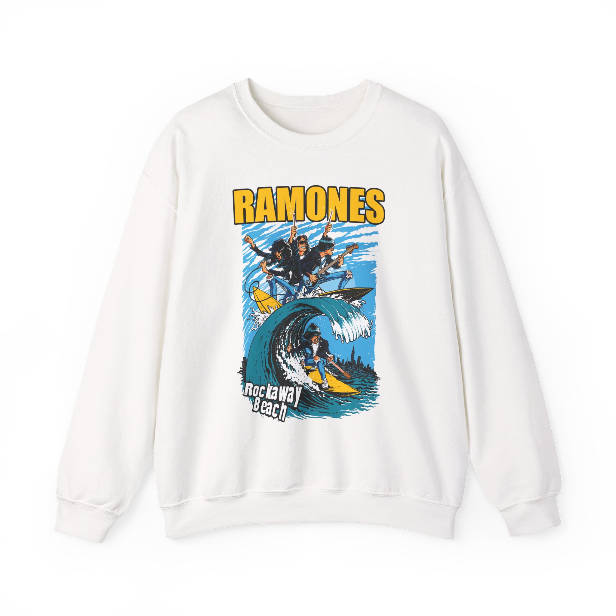 Ramones Rockaway Beach Unisex Heavy Blendâ„¢ Crewneck Sweatshirt