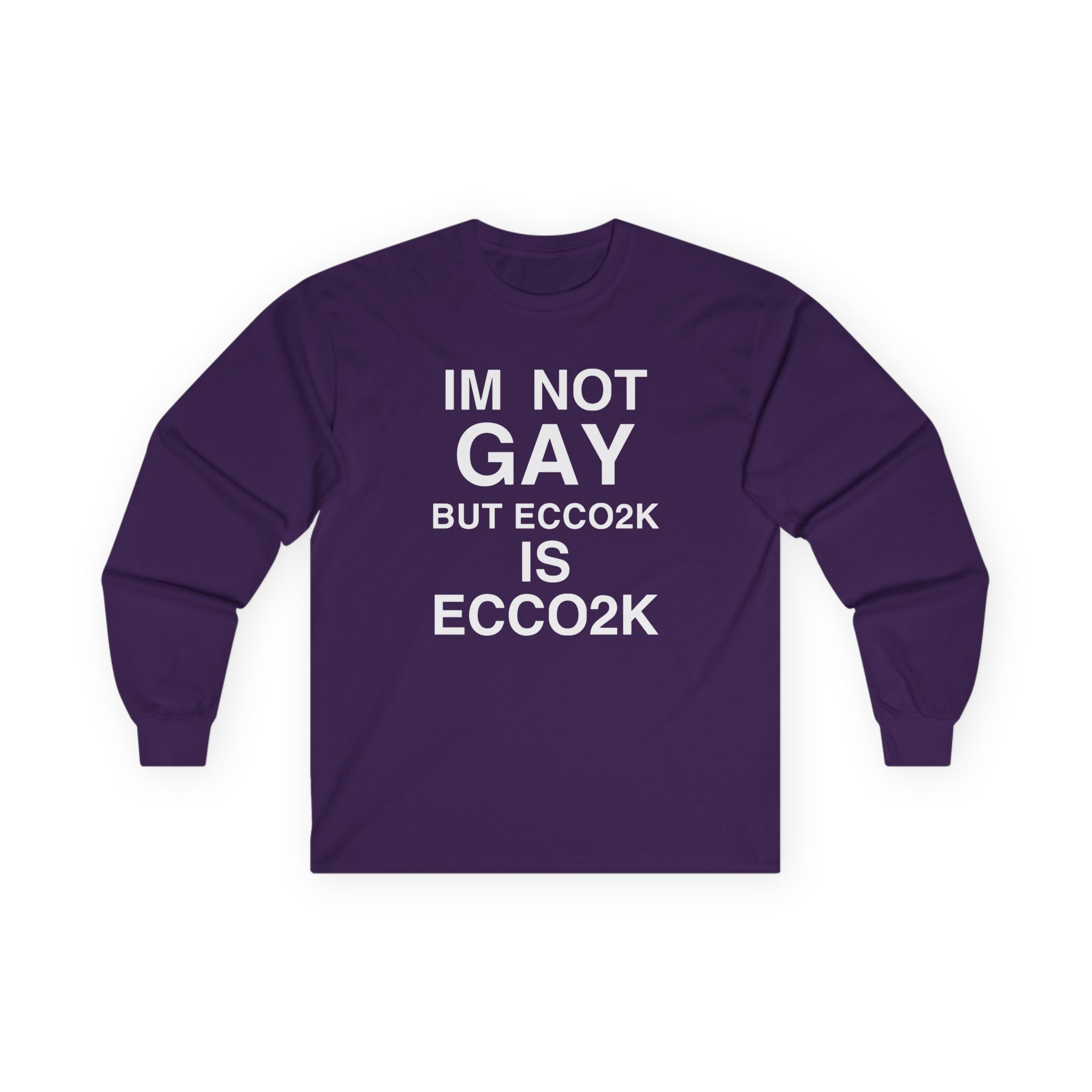 Ecco2k, I’m Not Gay but Ecco2k is Ecco2k Unisex Ultra Cotton Long Sleeve Tee