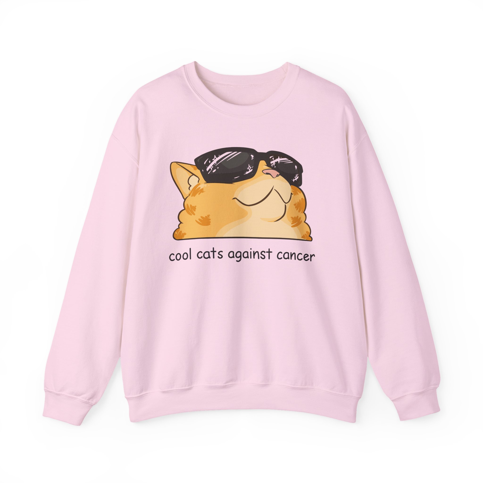 Lilsimsie cool cats against cancer Unisex Heavy Blendâ„¢ Crewneck Sweatshirt