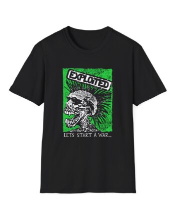 The Exploited Let's Start a War Skull Unisex Softstyle T-Shirt