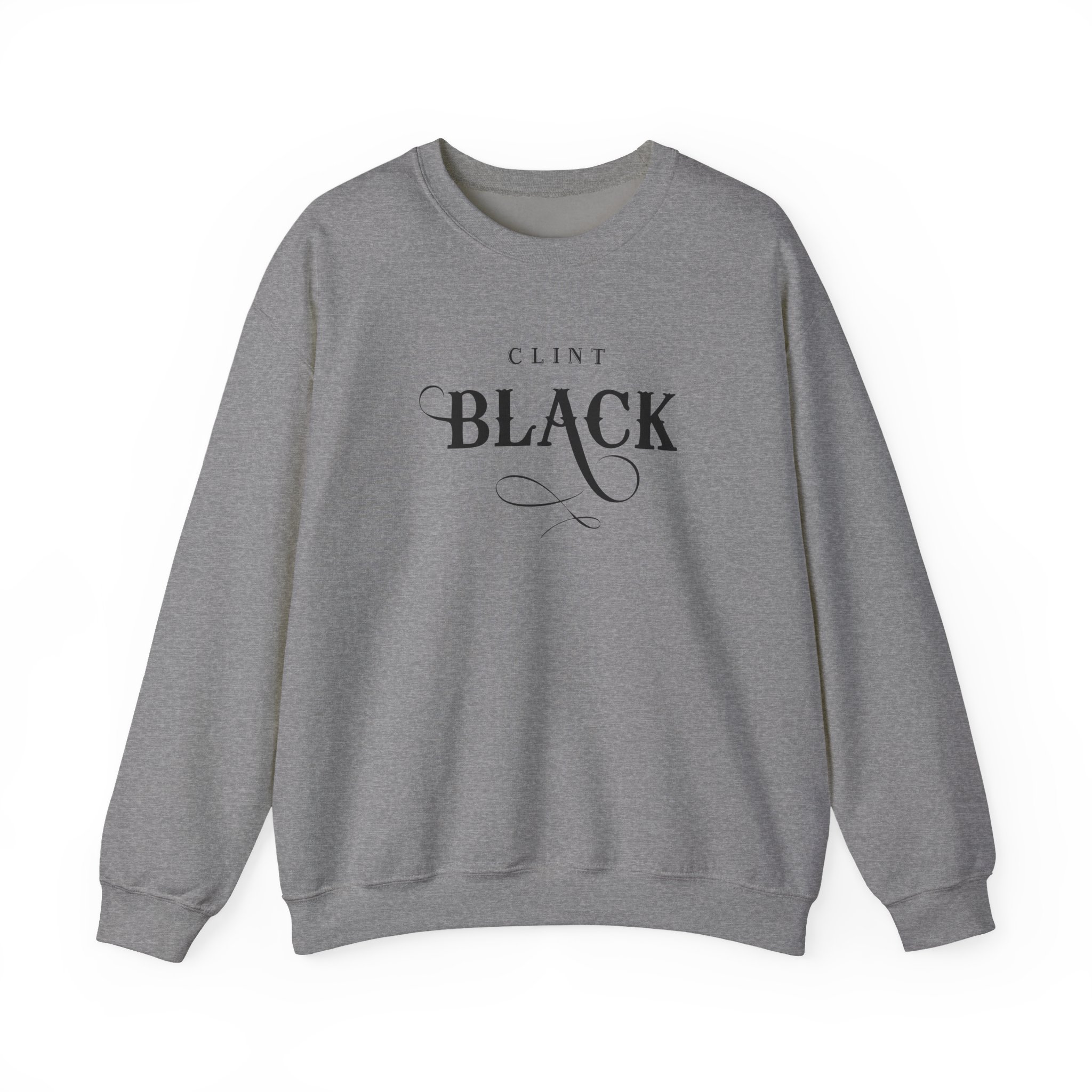 Clint Black Logo Espresso Unisex Heavy Blendâ„¢ Crewneck Sweatshirt