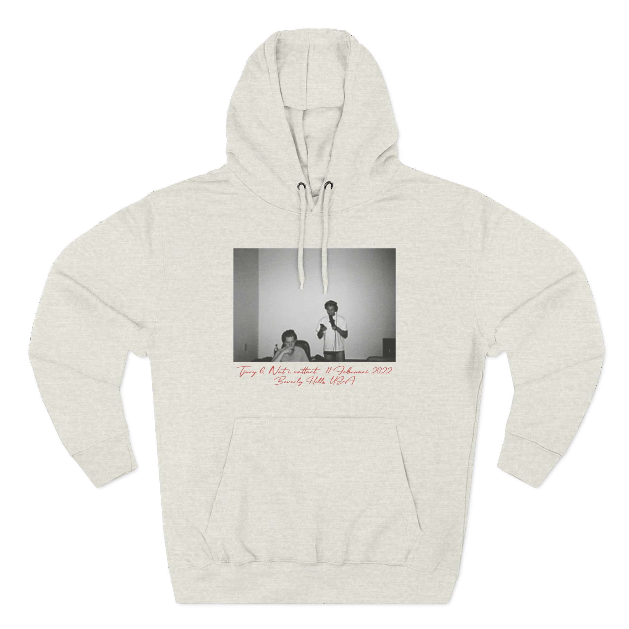 Hov1 11 Februari Vit Three-Panel Fleece Hoodie