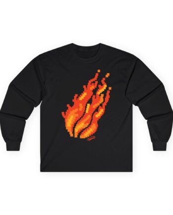 Preston Pixel Flame Unisex Ultra Cotton Long Sleeve Tee