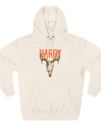Hardy Deer Skull Three-Panel Fleece Hoodie